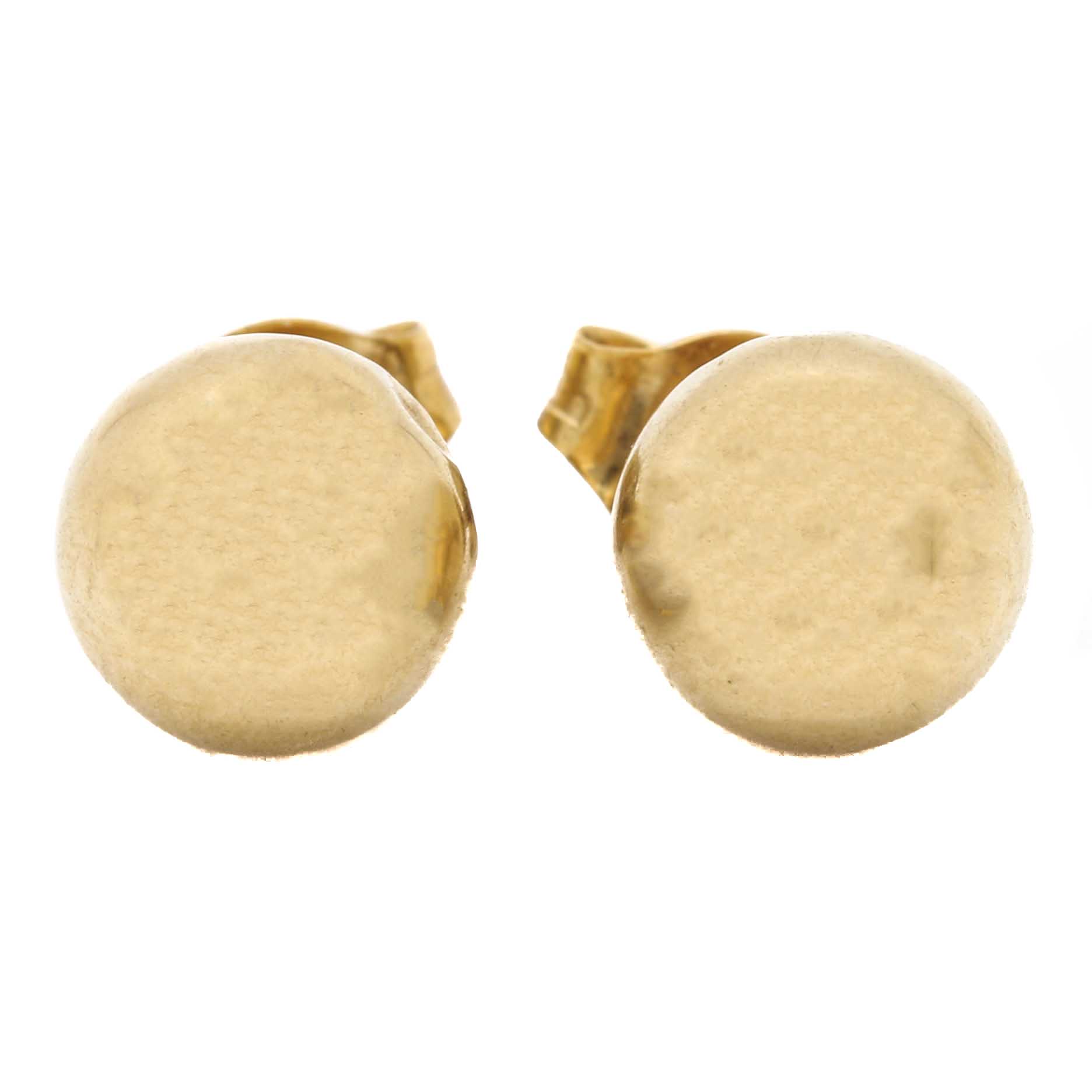 14K Yellow Gold Ball Stud Earrings