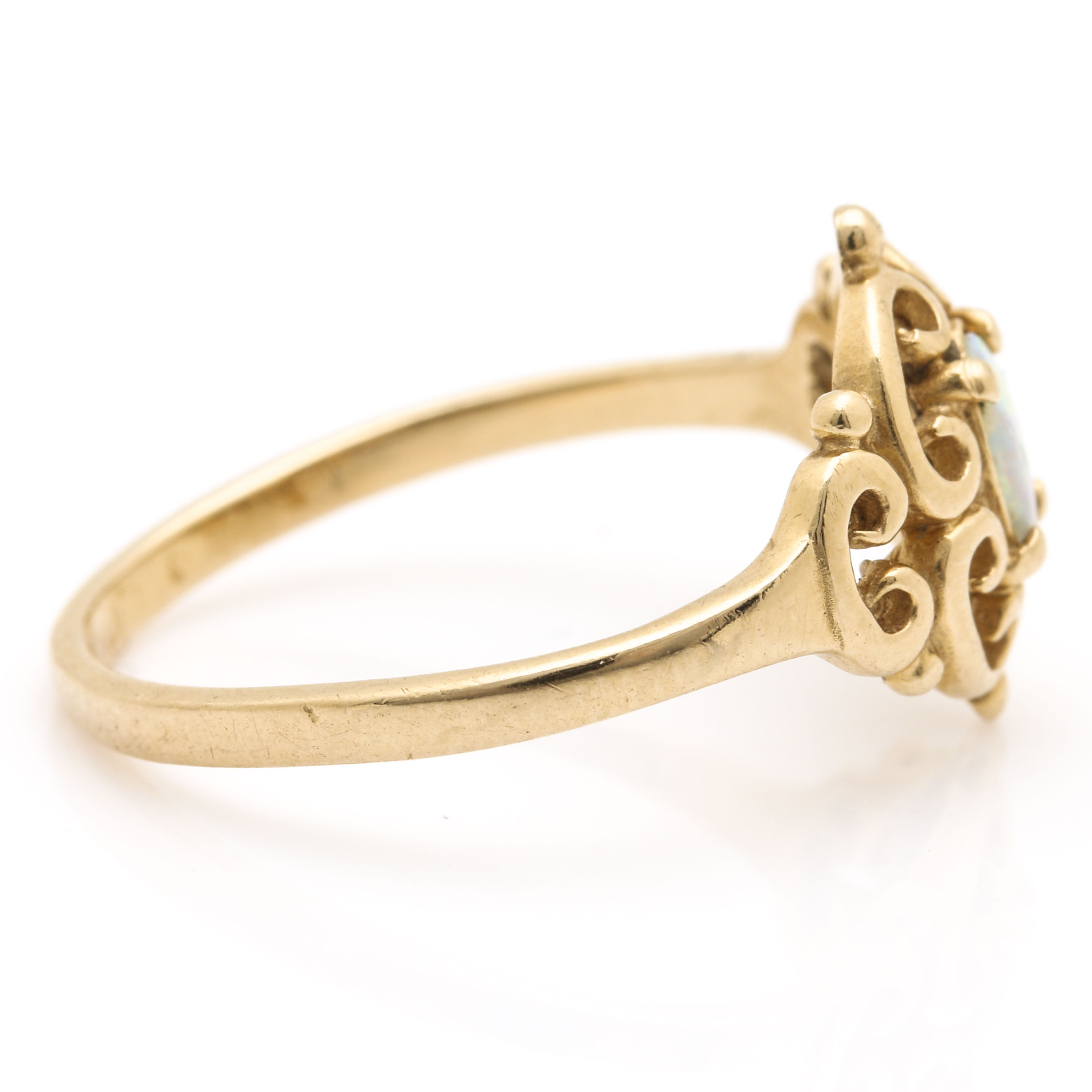 14K Yellow Gold Opal Ring