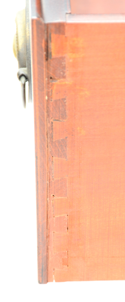 Vintage Mahogany Breakfront Bubble Glass China Cabinet