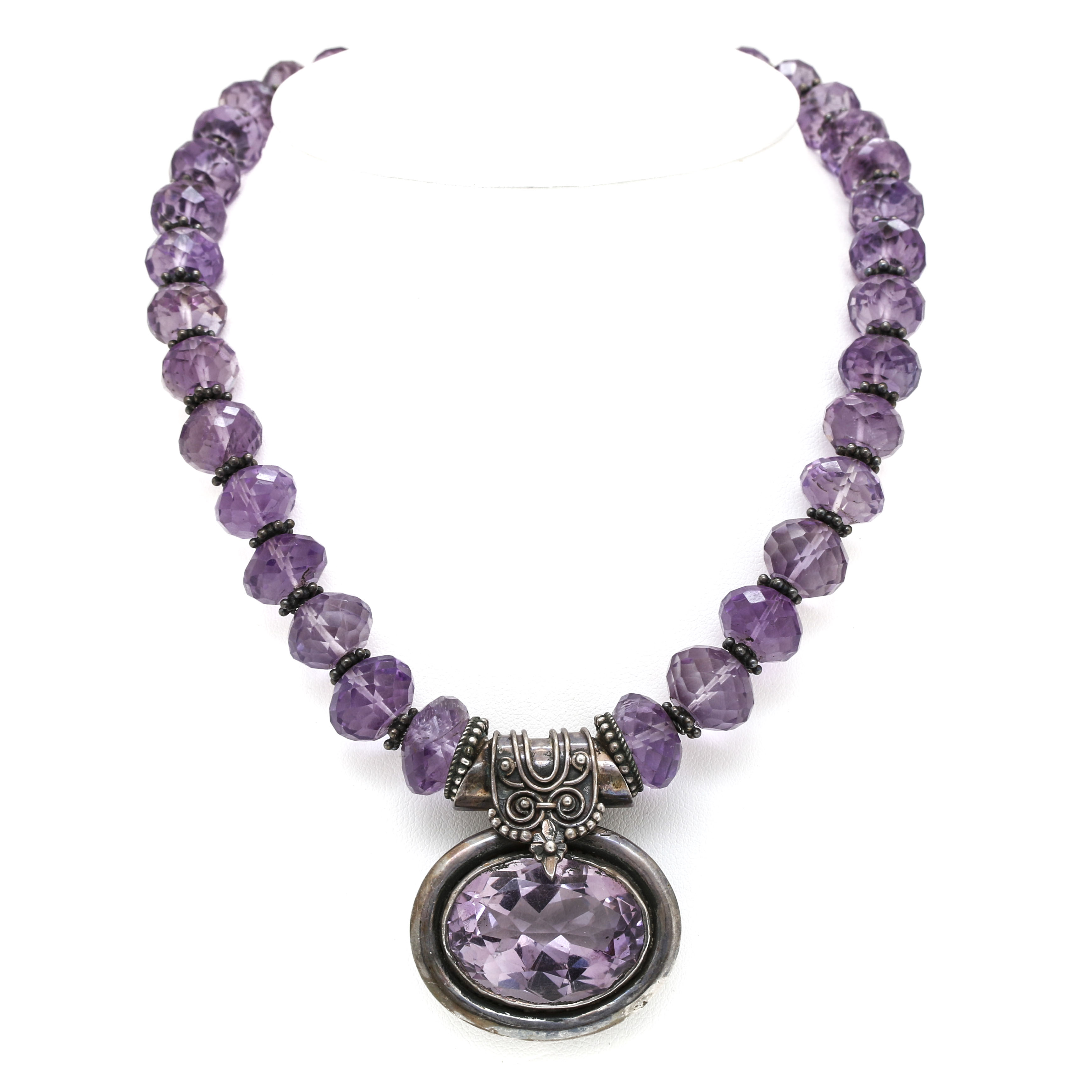 Sterling Silver Amethyst Necklace