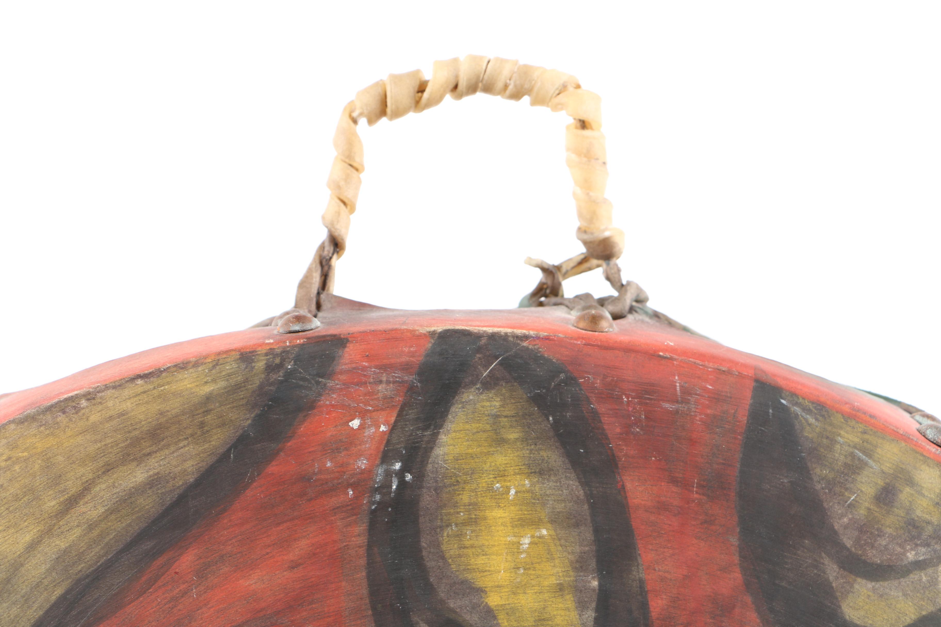 Jim Little Wounded Hand Hand-Painted Native American Hand Drum