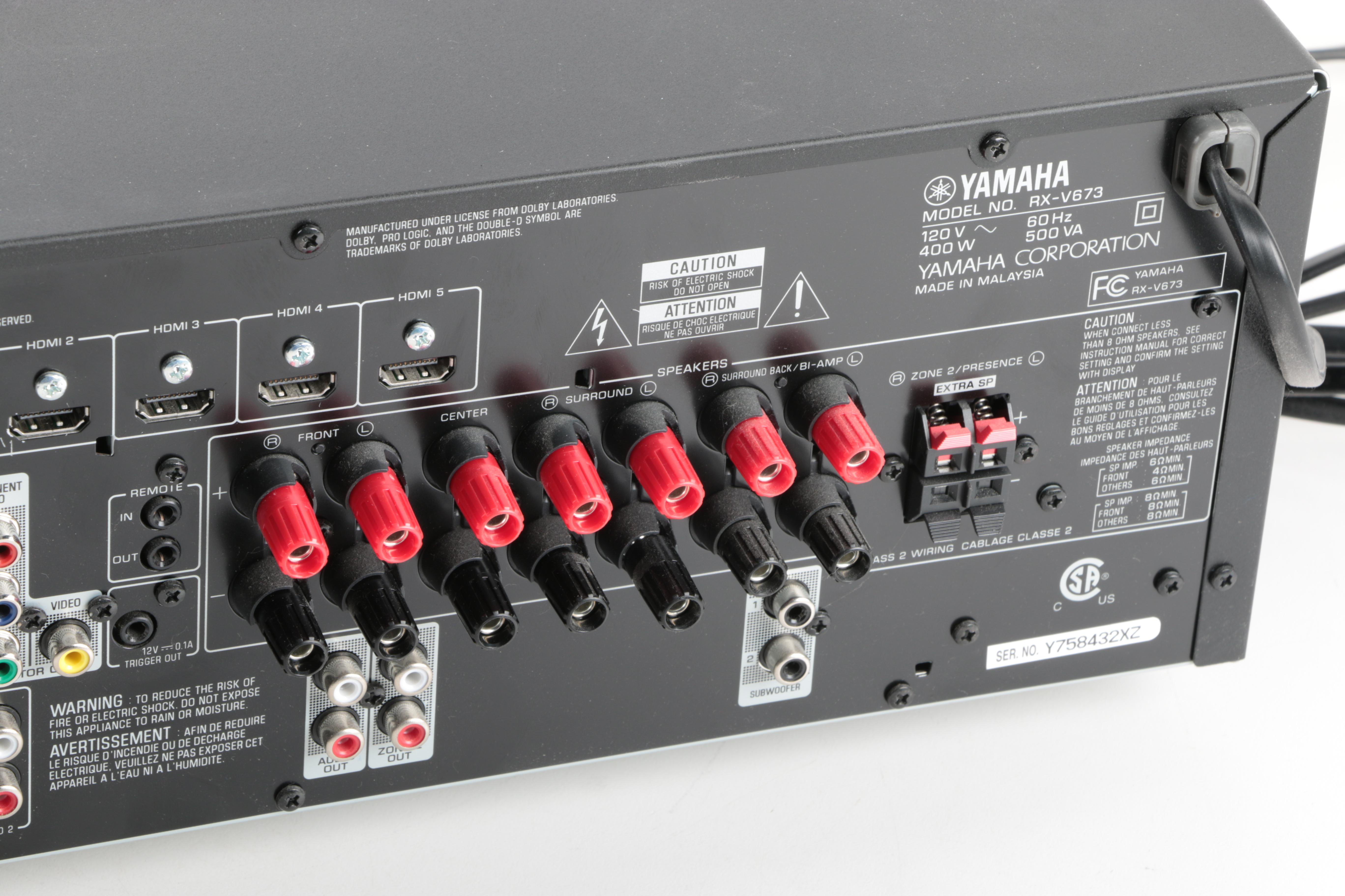 Yamaha Stereo AV Receiver and Niles Speaker Selection System