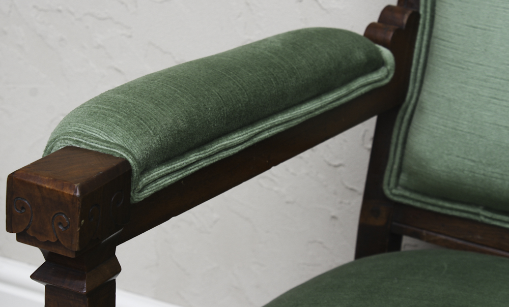 Vintage Eastlake Style Upholstered Settee