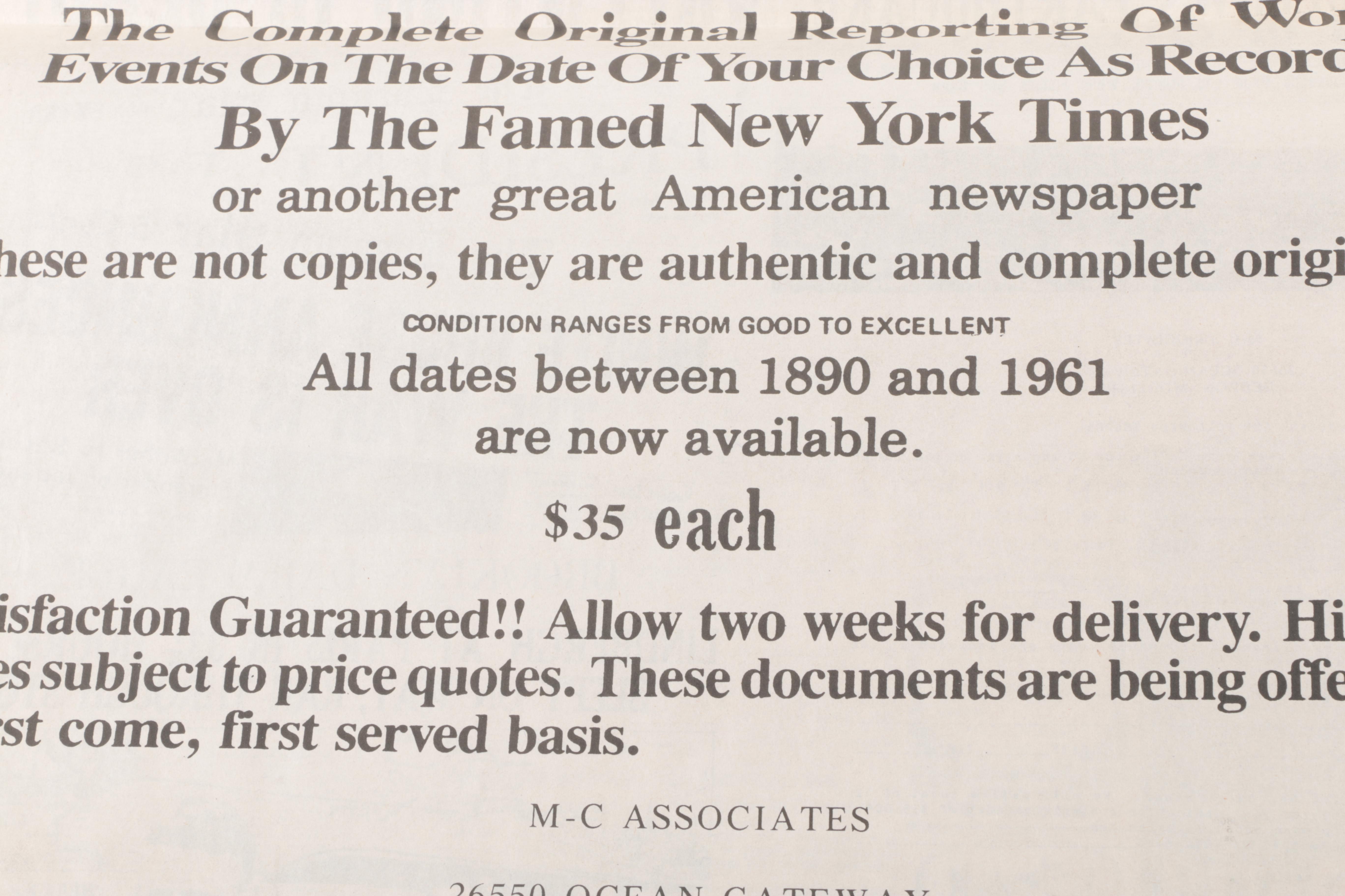 Vintage Newspapers from Moon Walk and V-J Day