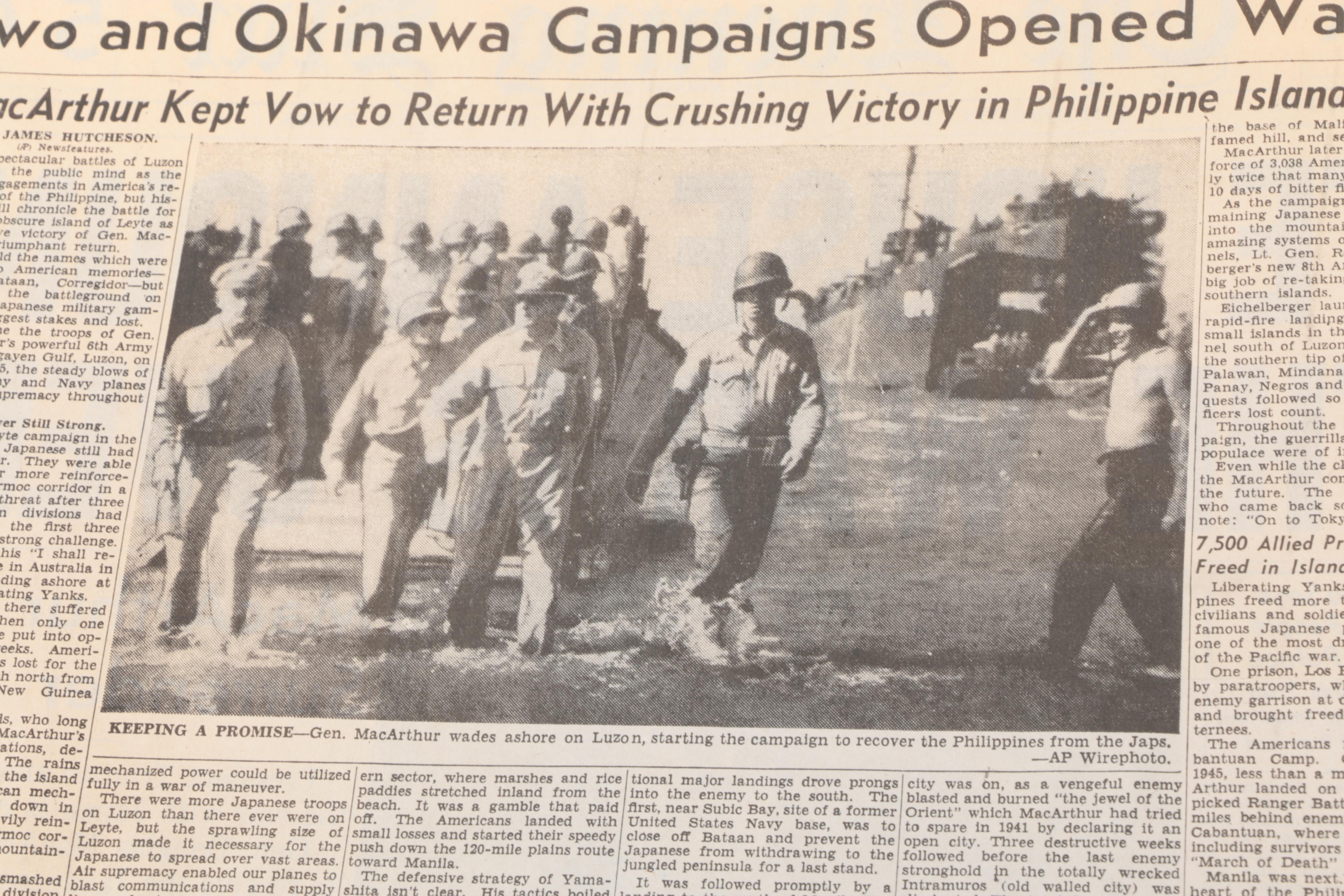 Vintage Newspapers from Moon Walk and V-J Day