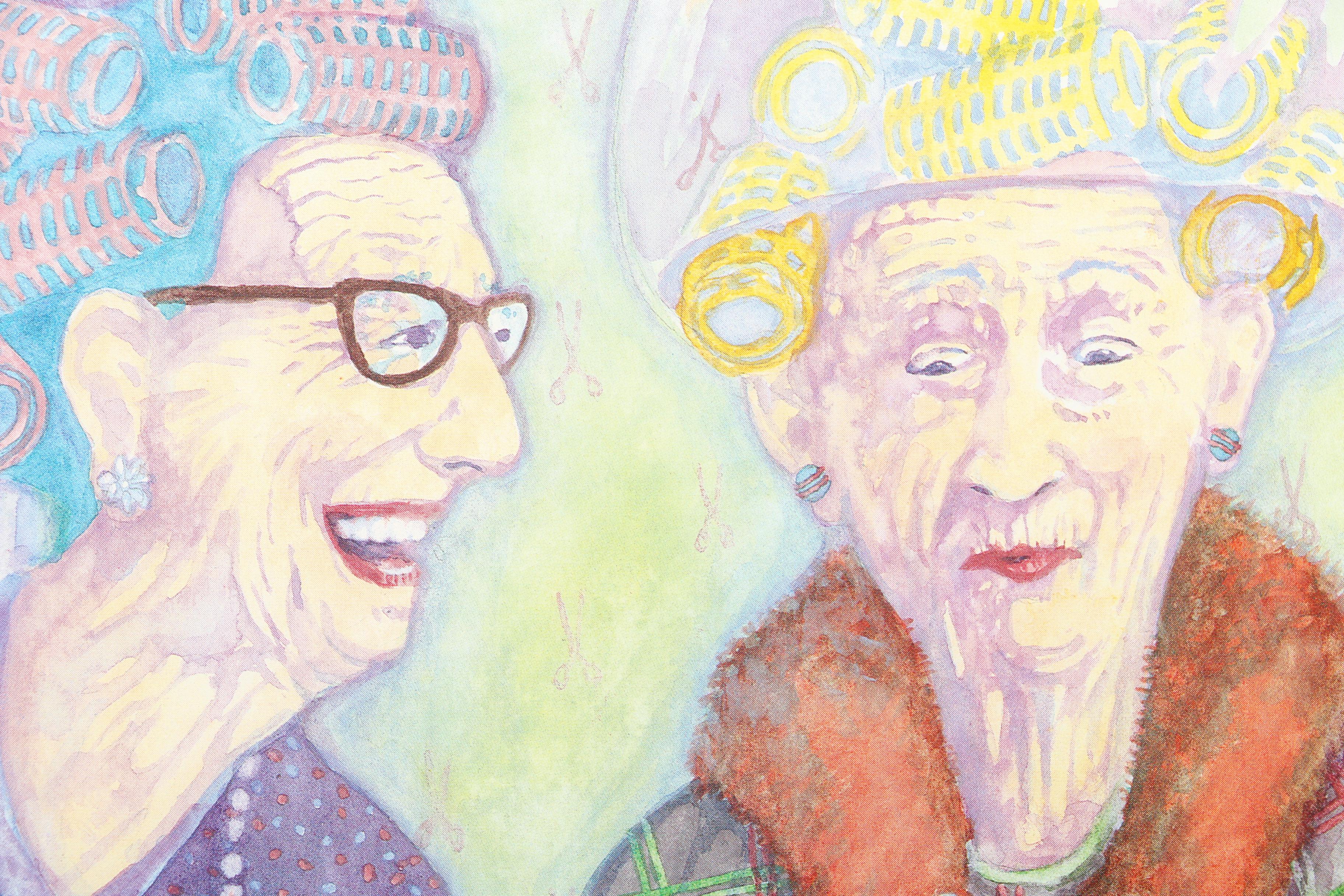 Jonathan Heath Limited Edition Offset Lithograph on Paper "Hair Curlers"