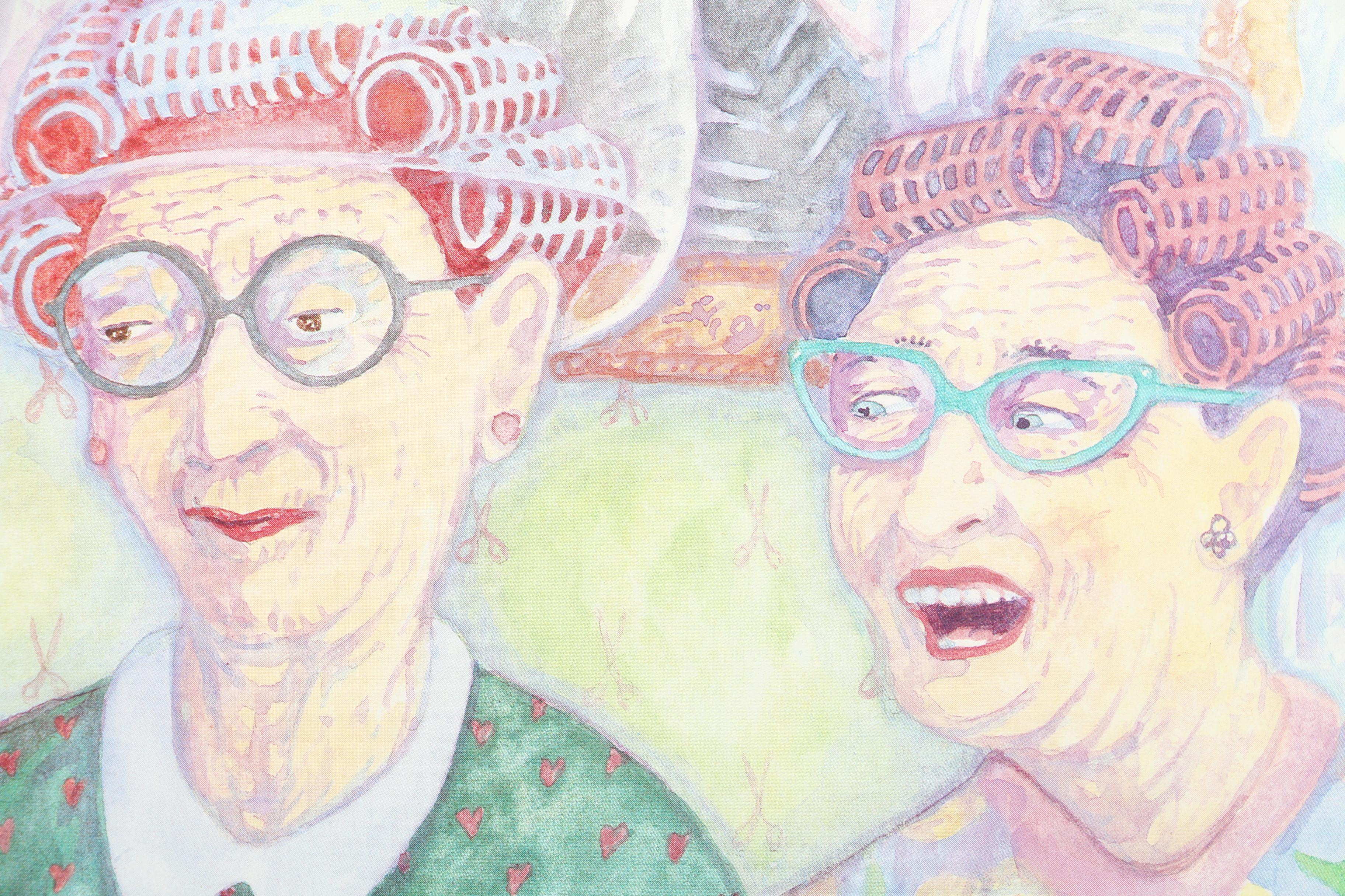 Jonathan Heath Limited Edition Offset Lithograph on Paper "Hair Curlers"