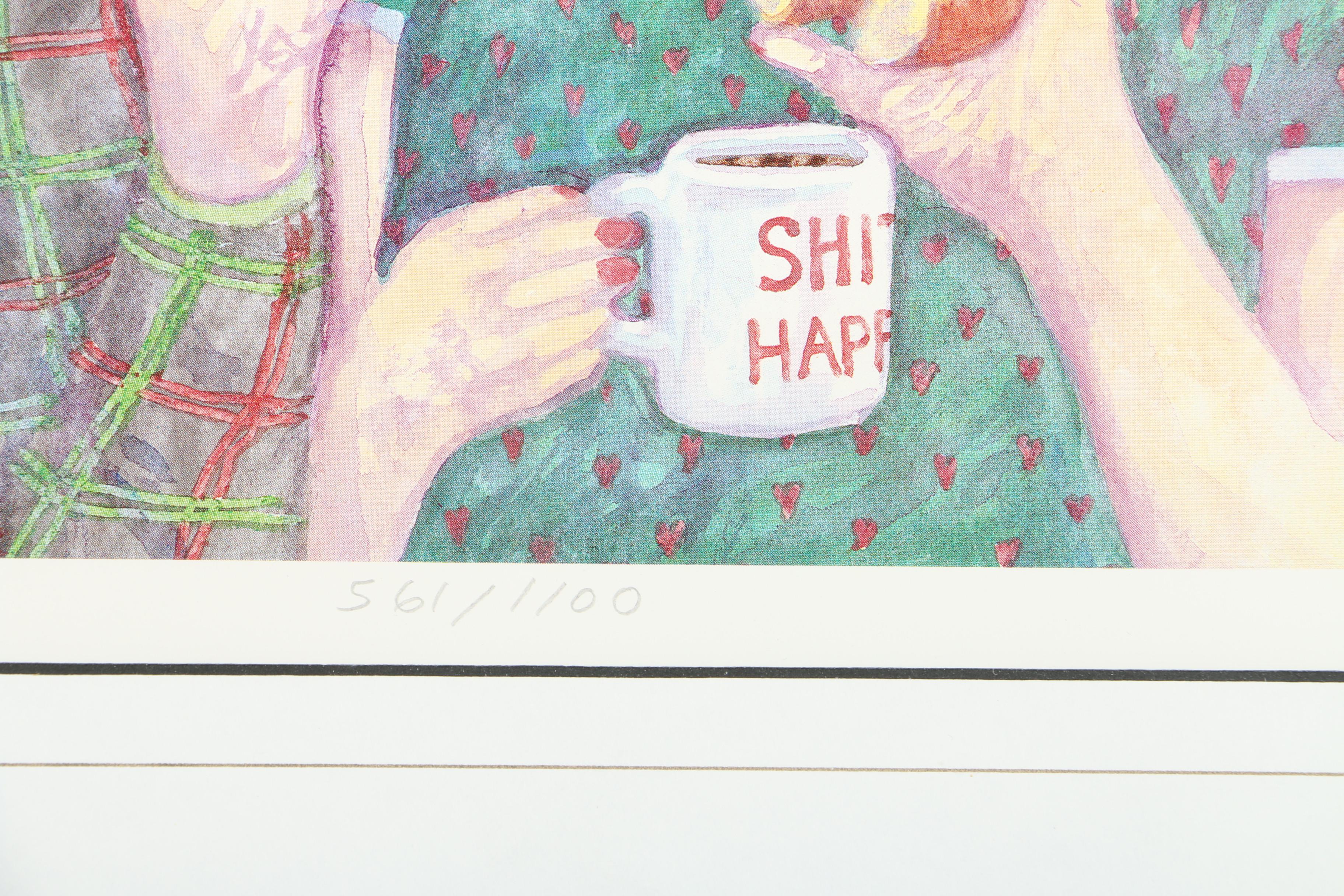 Jonathan Heath Limited Edition Offset Lithograph on Paper "Hair Curlers"