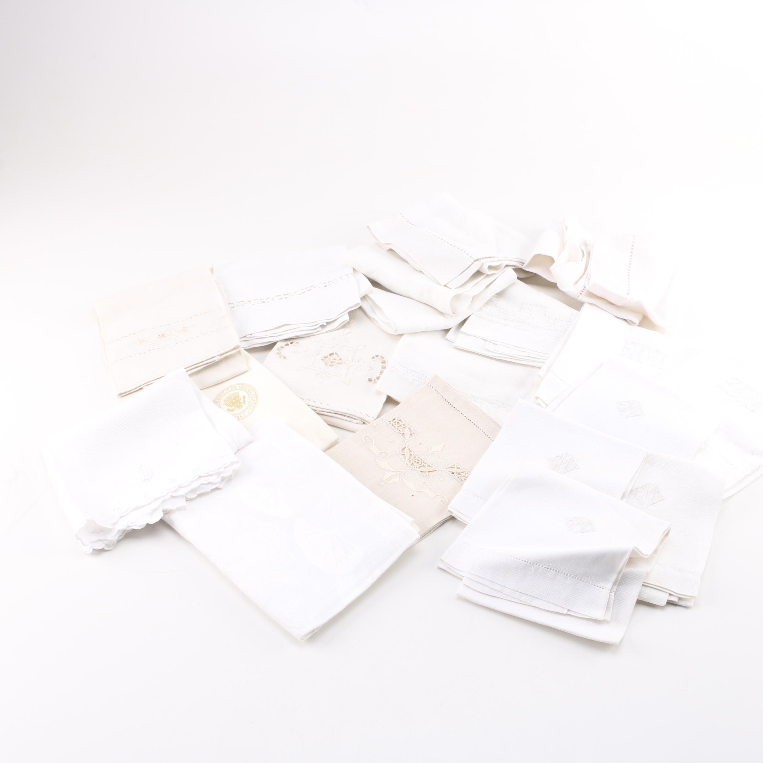 Selection of Linen and Cotton Napkins