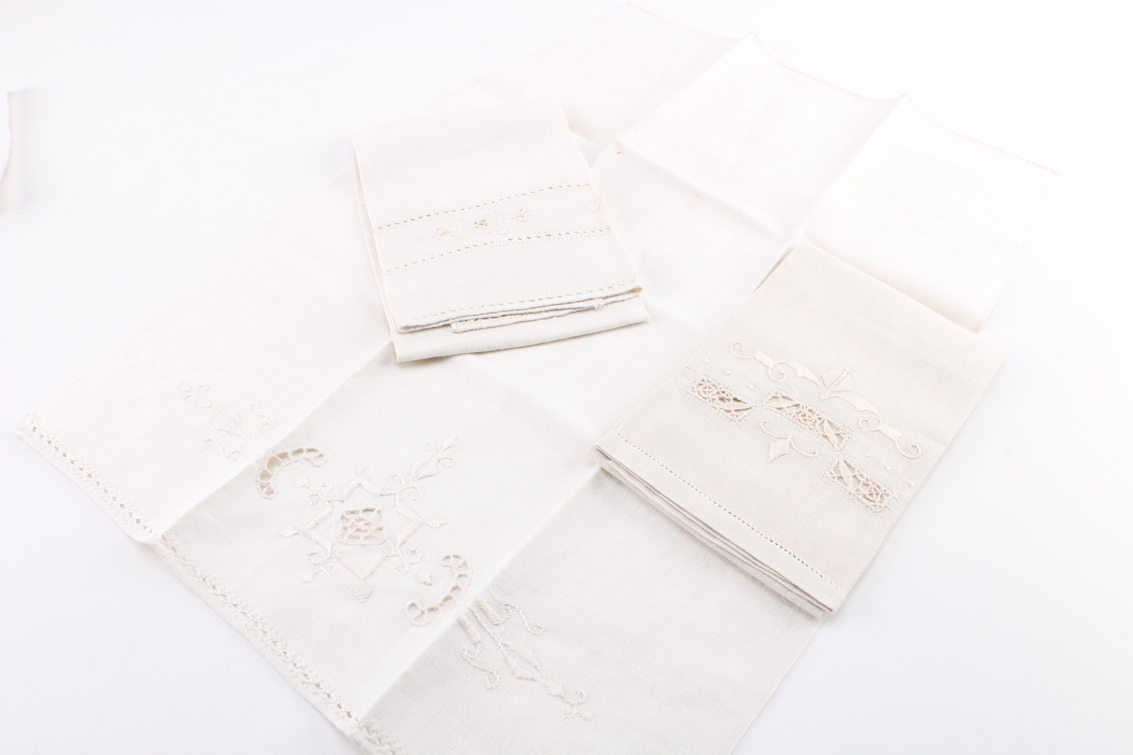 Selection of Linen and Cotton Napkins
