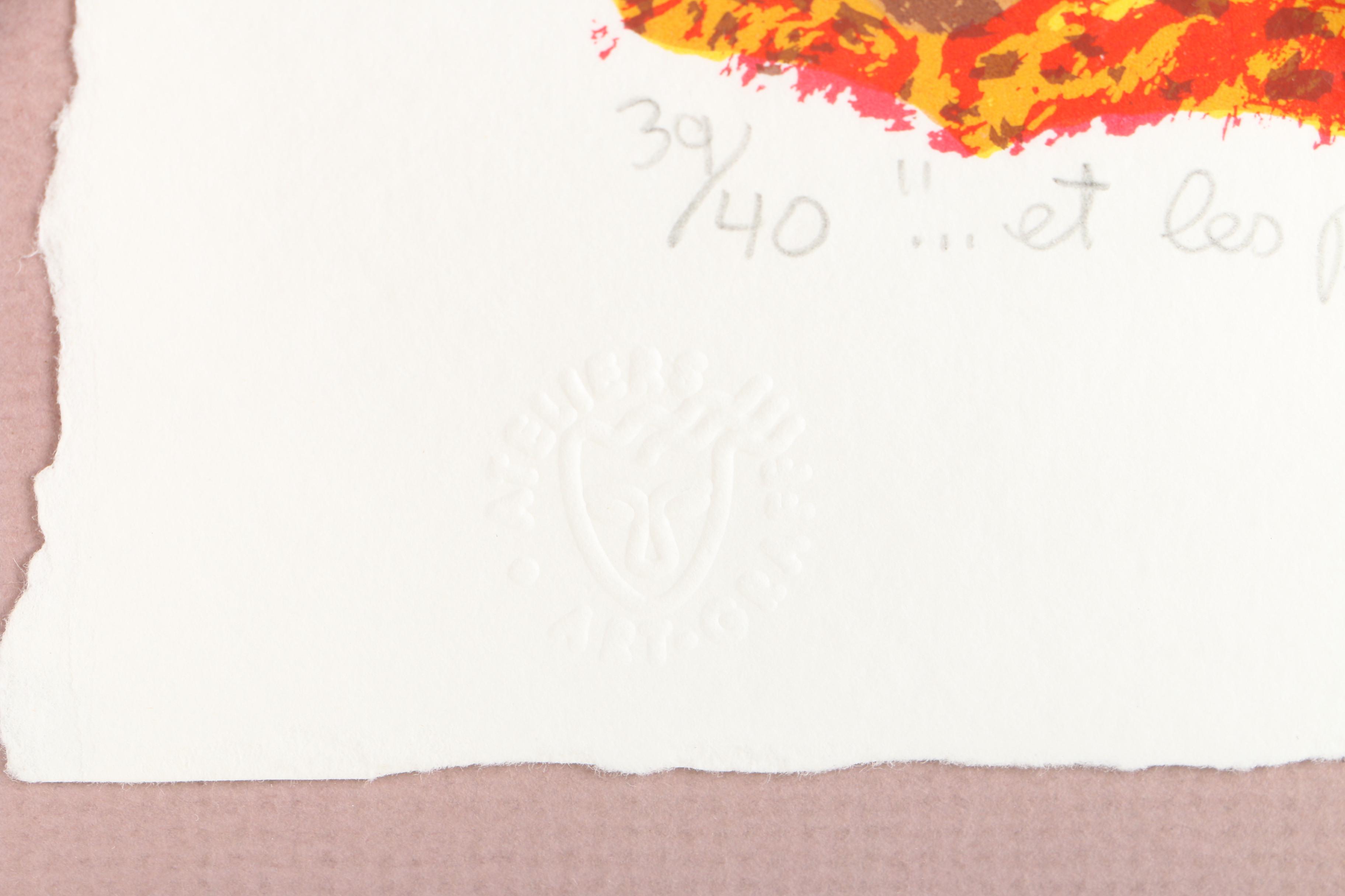 Yves Harrison Limited Edition Serigraph "Et Les Petits Anges Sont Arrivés"