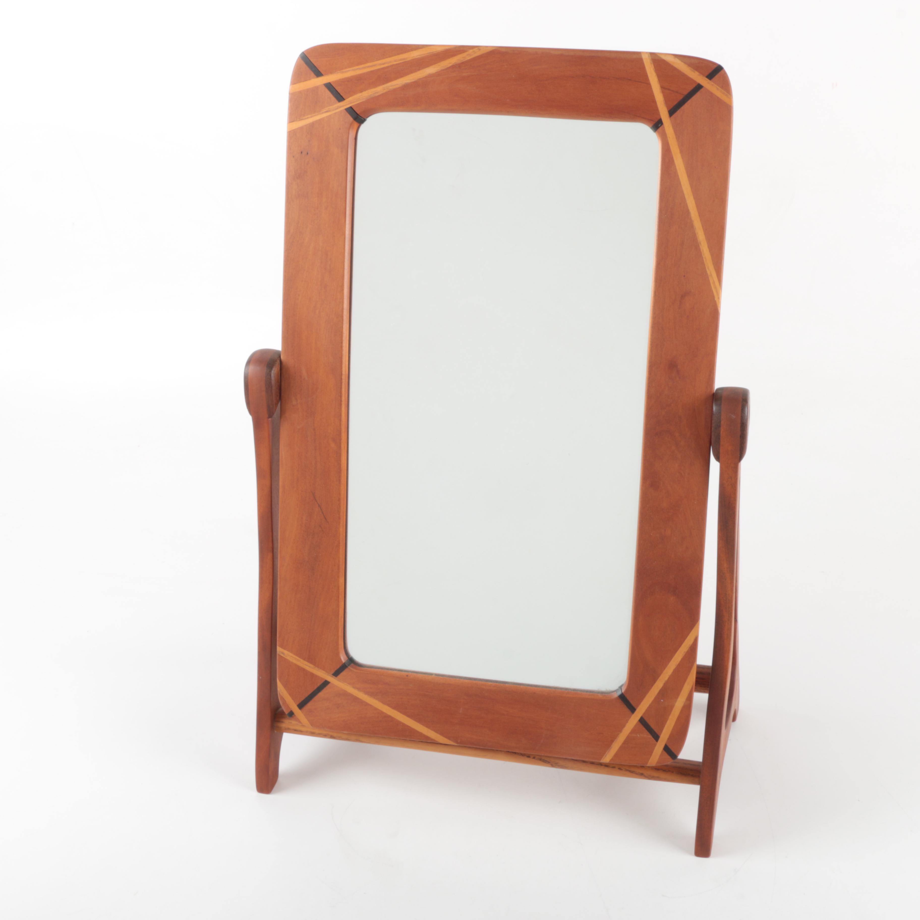 Standing Wood Framed Vanity Mirror