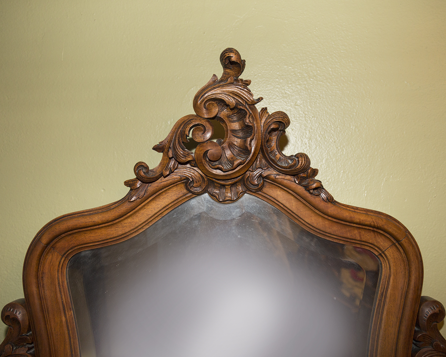 Antique French Louis XV Style Marble Top Dresser with Mirror