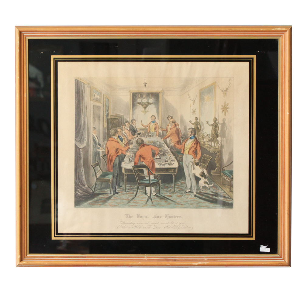 Offset Lithograph "The Royal Fox Hunters"