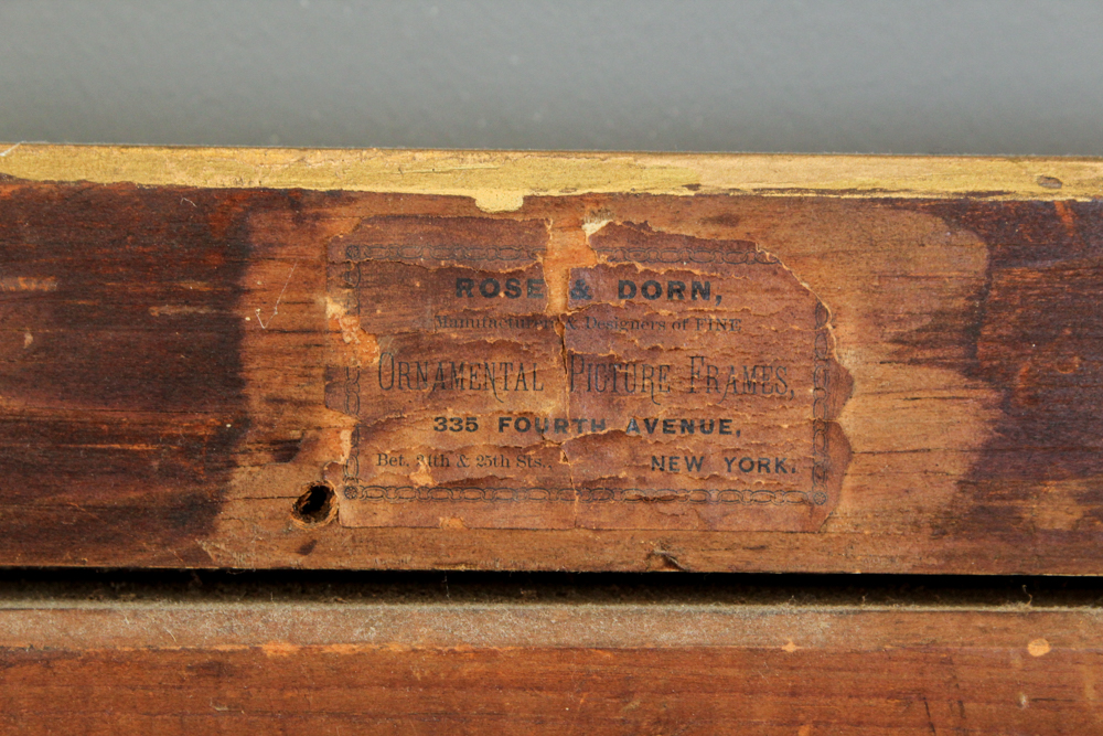 Antique Wood Framed Wall Mirror