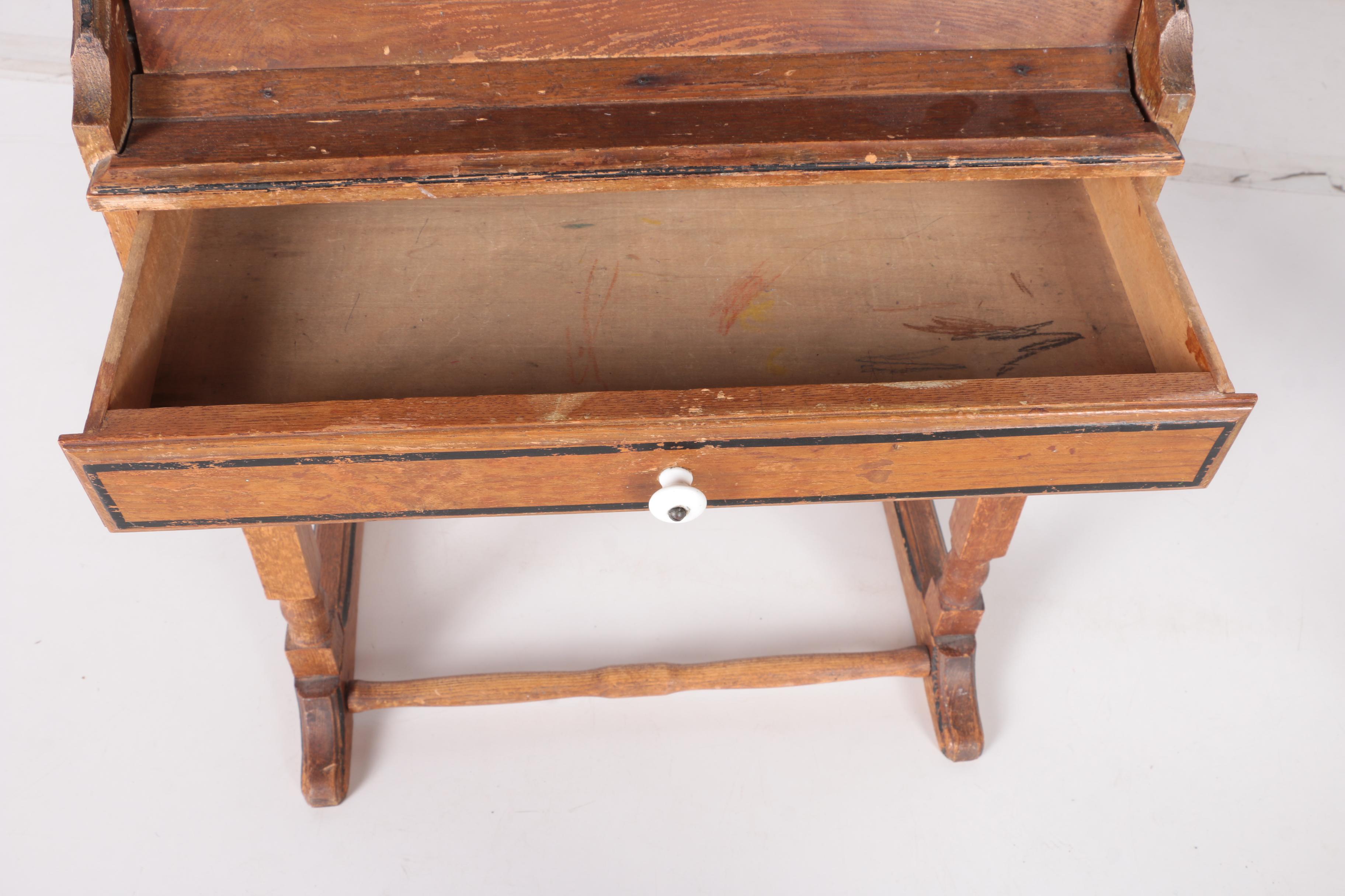 Antique Child's Writing Desk and Chair