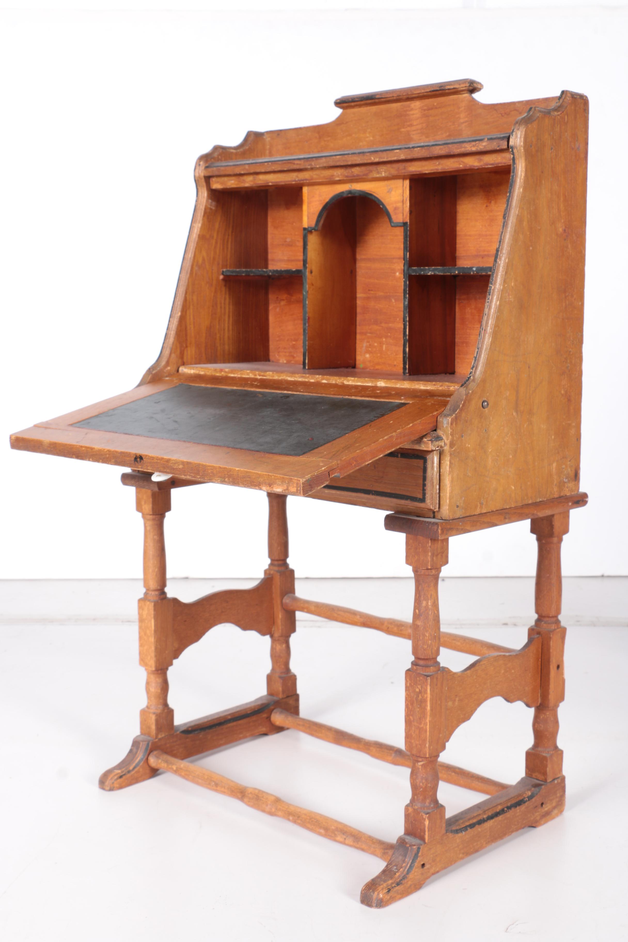 Antique Child's Writing Desk and Chair