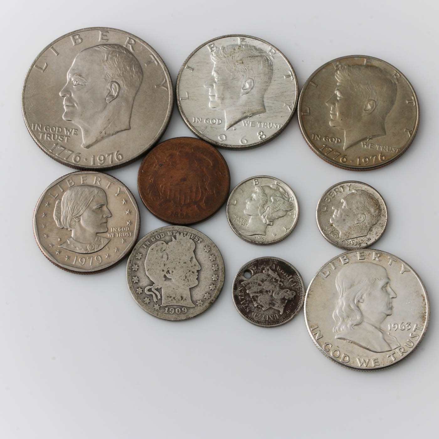 Group of Ten Various American Coins