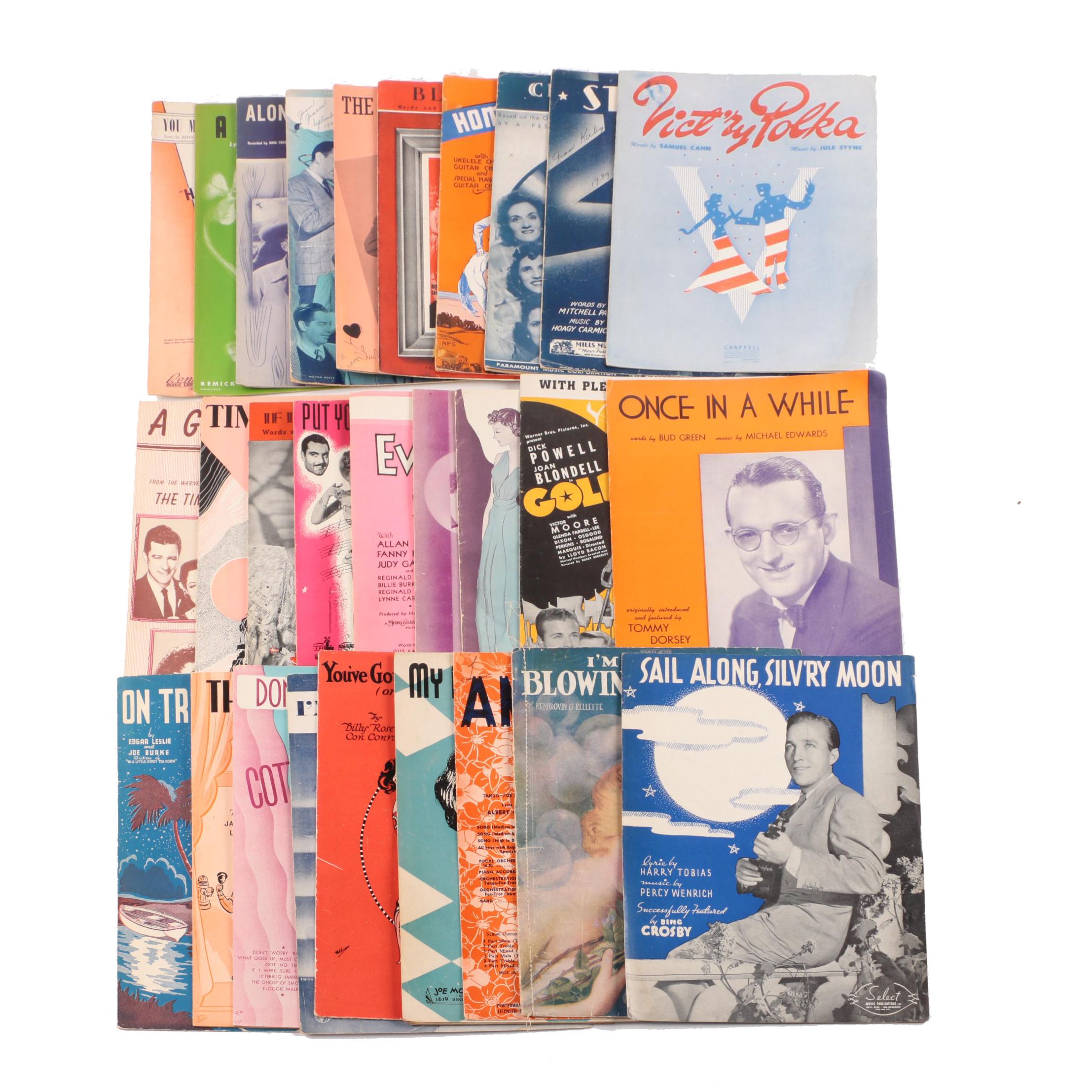 Vintage Sheet Music picturing Dorsey, Crosby, Andrews Sisters