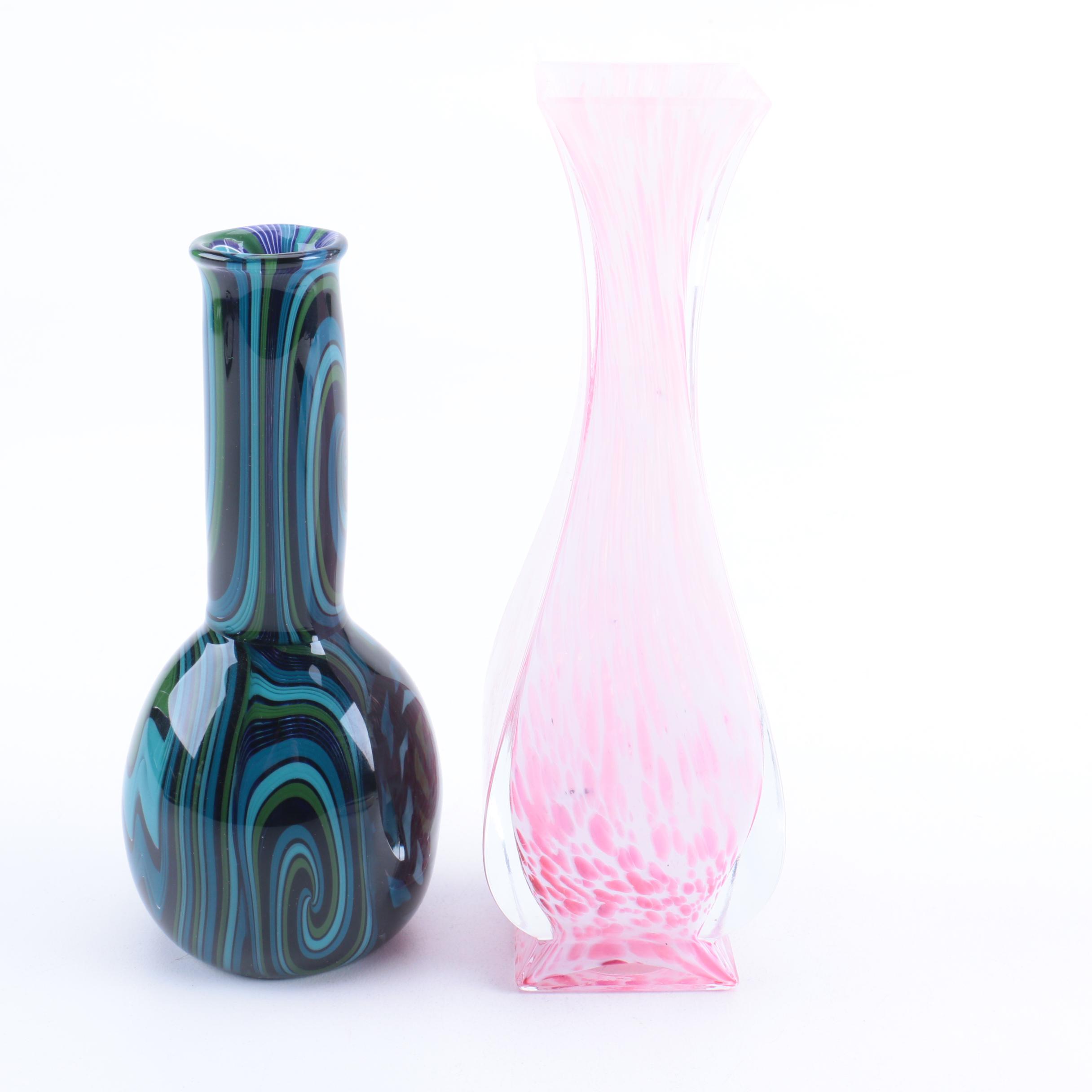 Colorful Glass Bud Vases