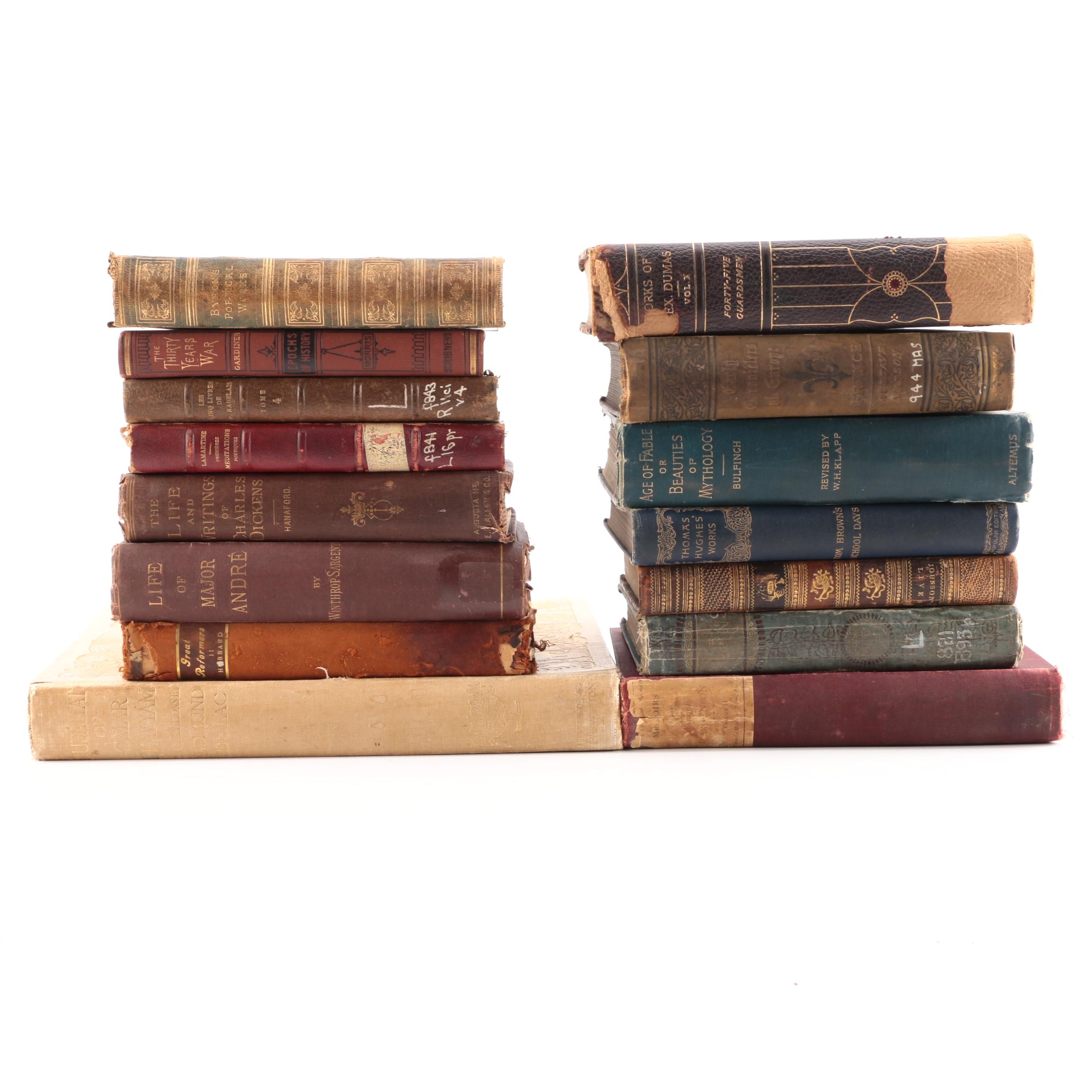 Antique Books Featuring Lord Byron and More