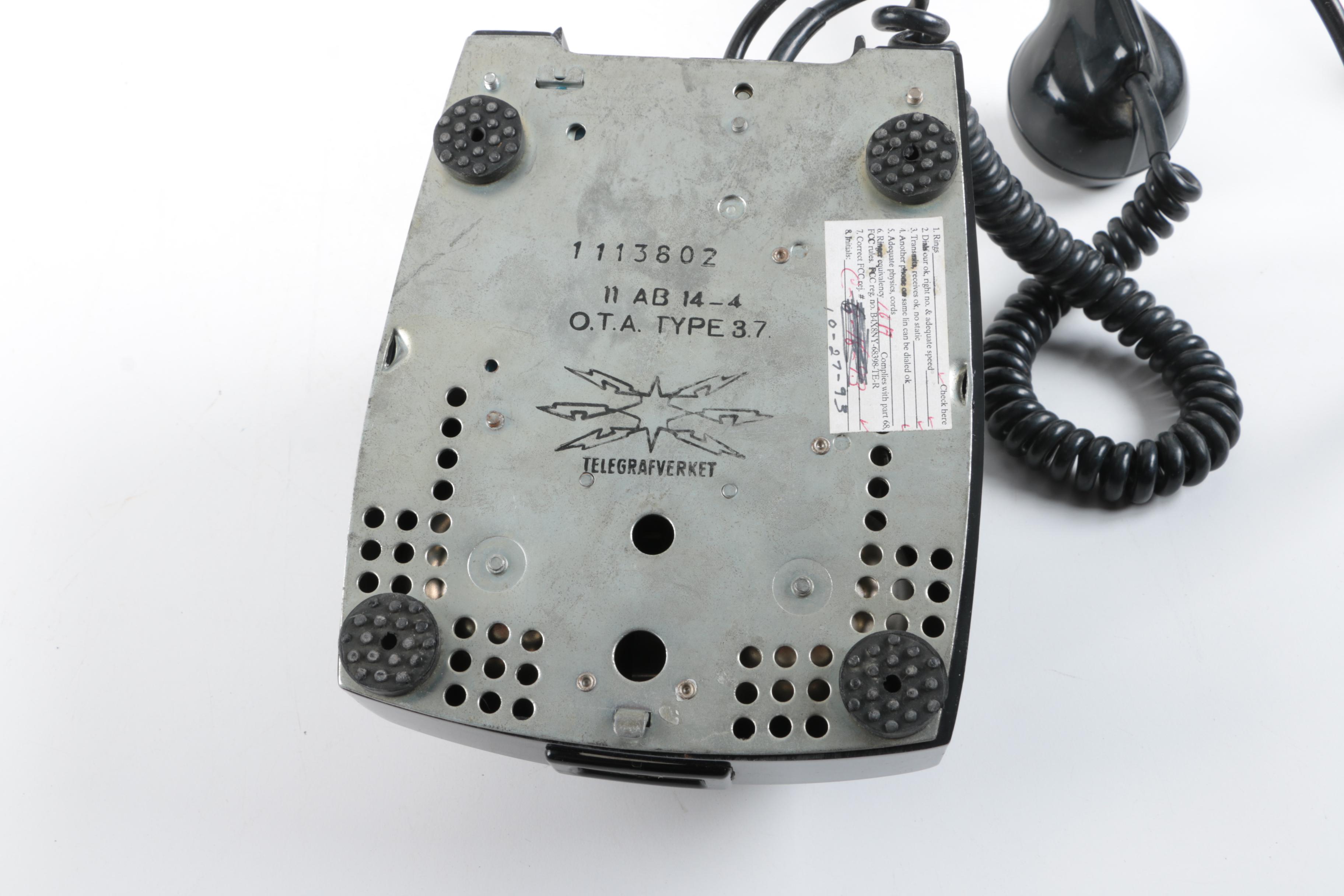 Vintage Televerket "Model 500" Rotary Telephone