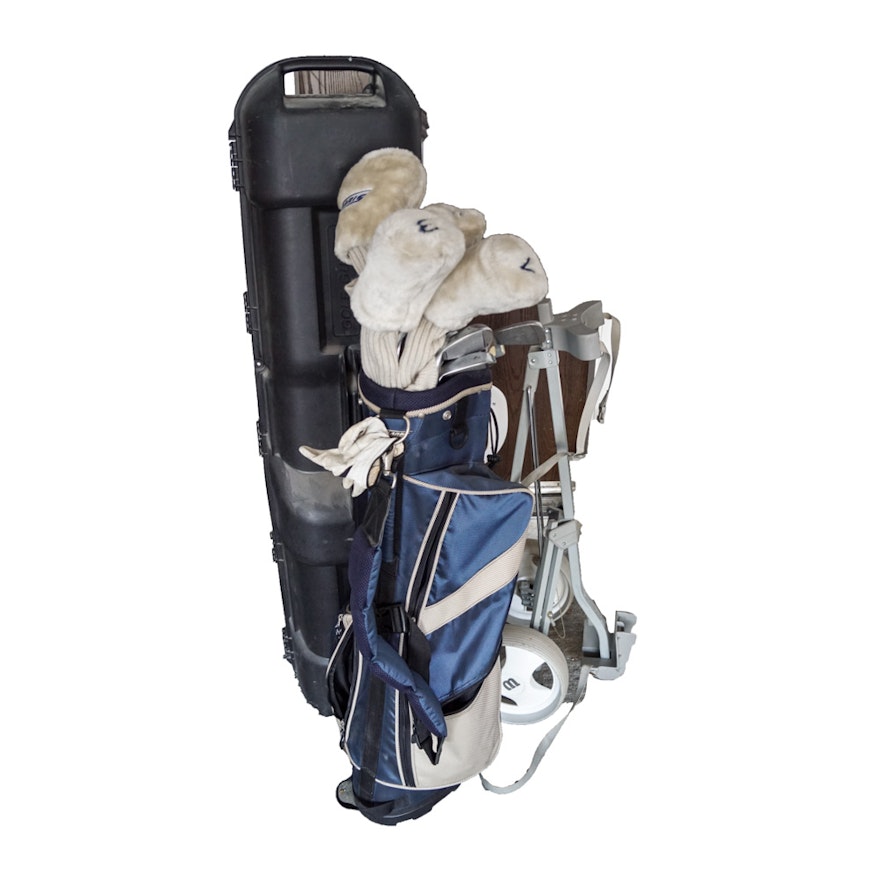 Solaris Golf Clubs with Bag, Cart, and Travel Case