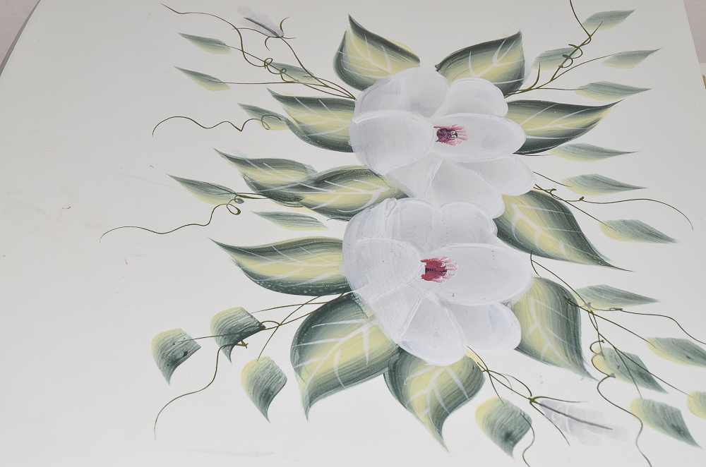 White Painted Wooden Jewelry Armoire