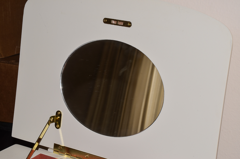 White Painted Wooden Jewelry Armoire