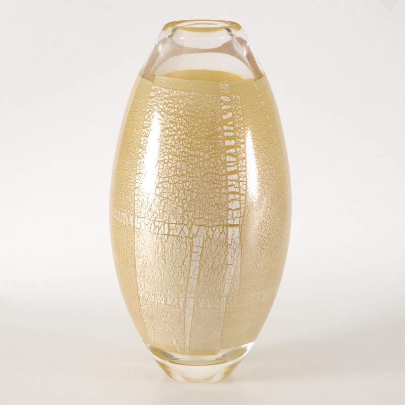 Paul Brayton Signed Hand-Blown Dichroic Glass Vase