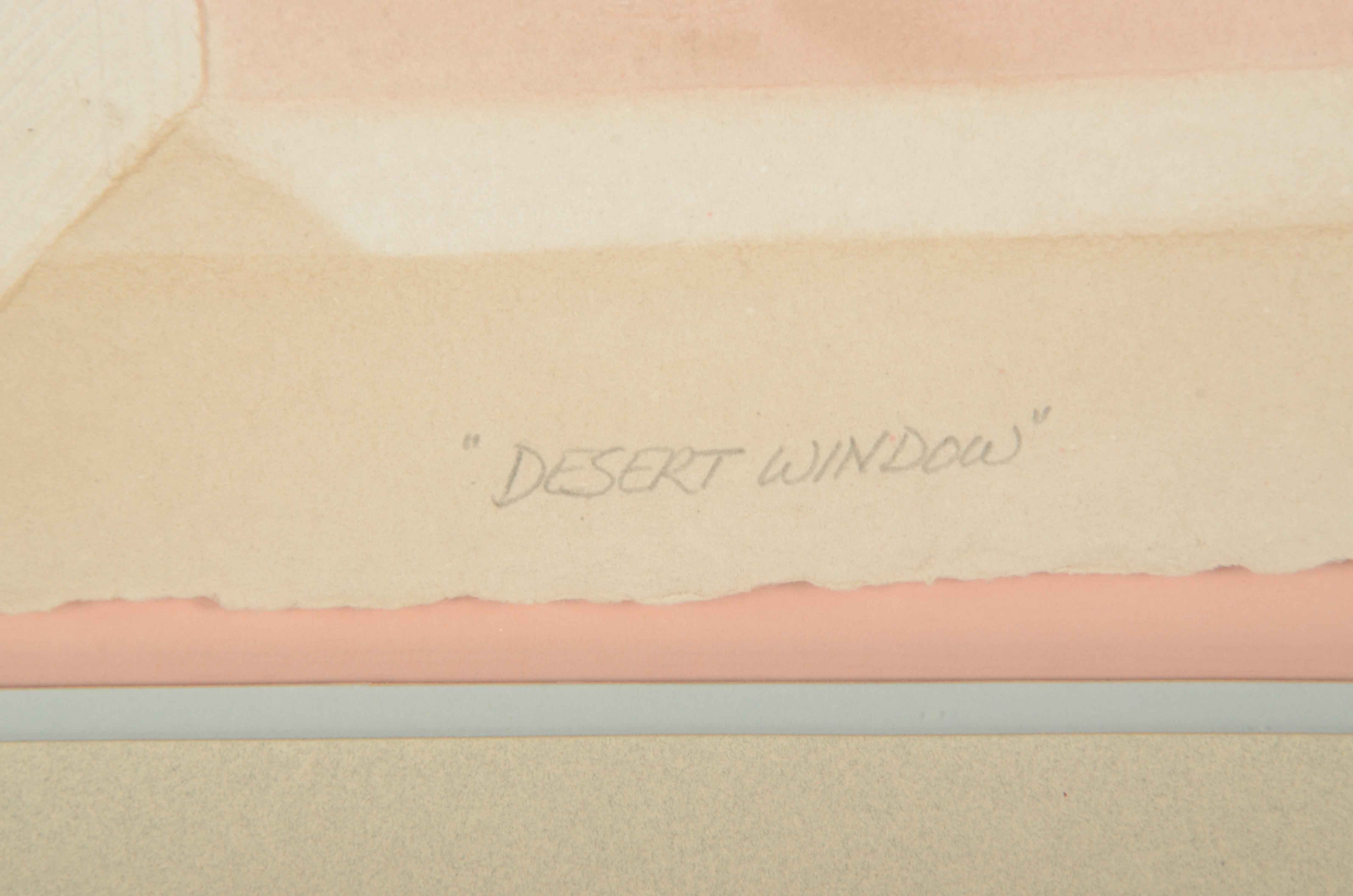 Wess Original Embossed Watercolor "Desert Window"