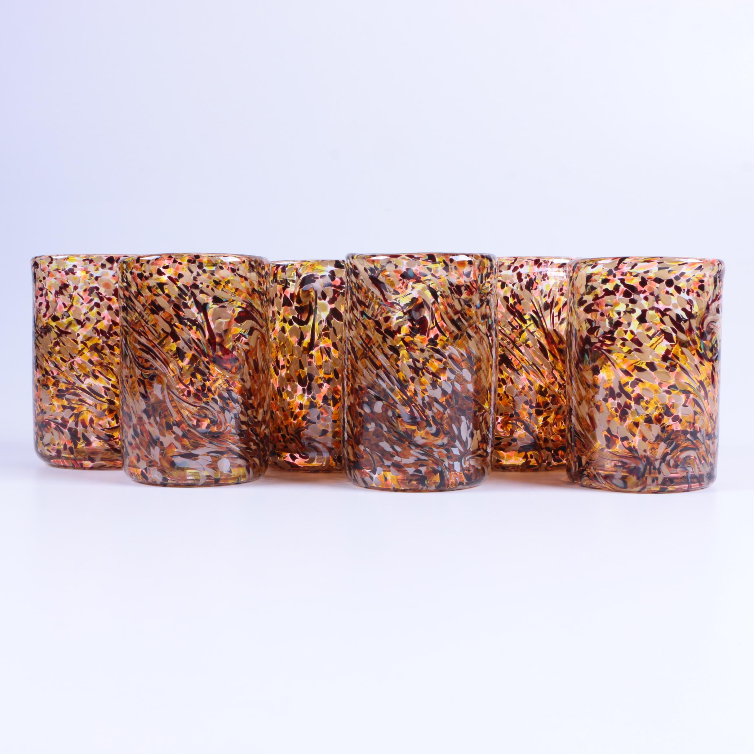 Hand-Blown Confetti Glass Tumblers
