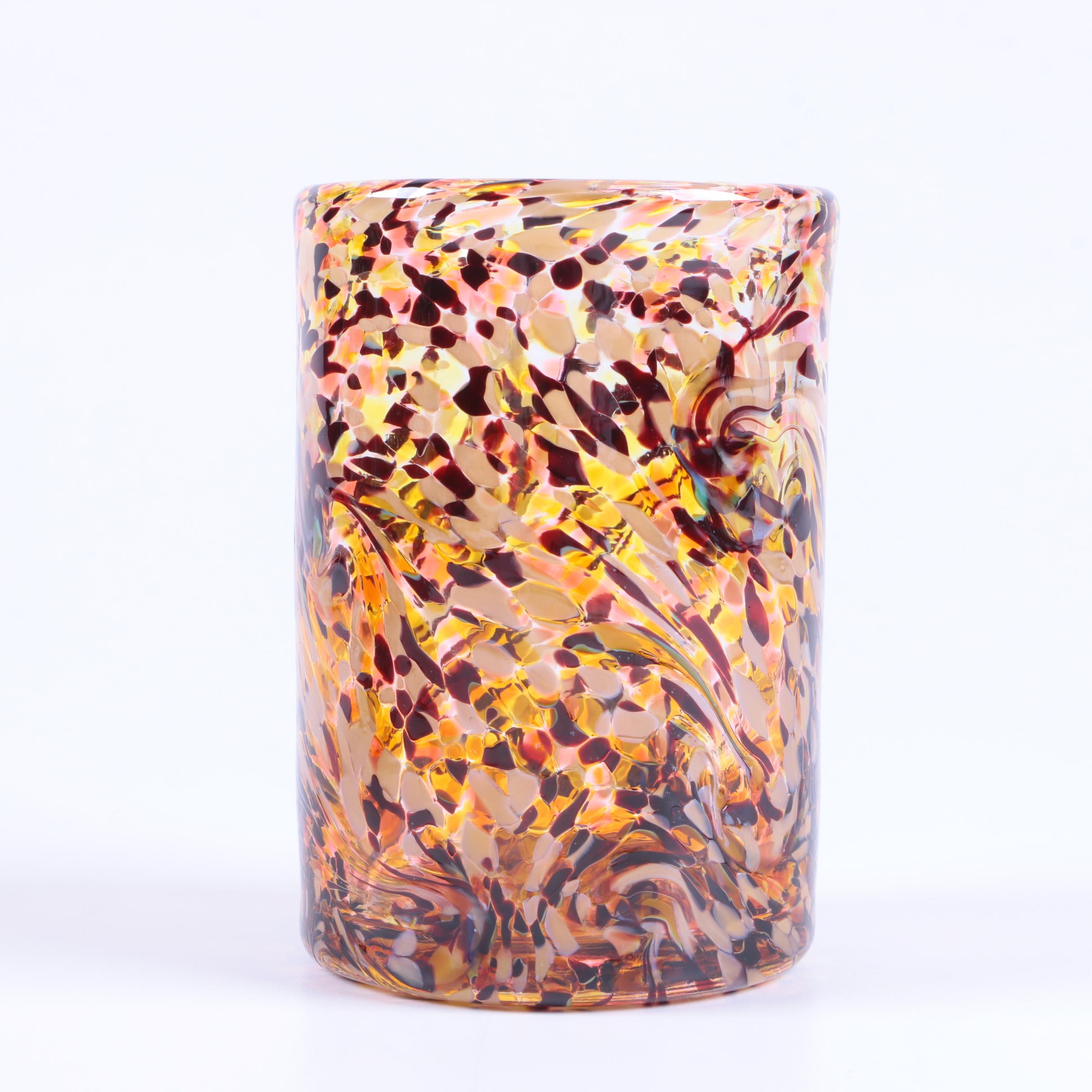 Hand-Blown Confetti Glass Tumblers
