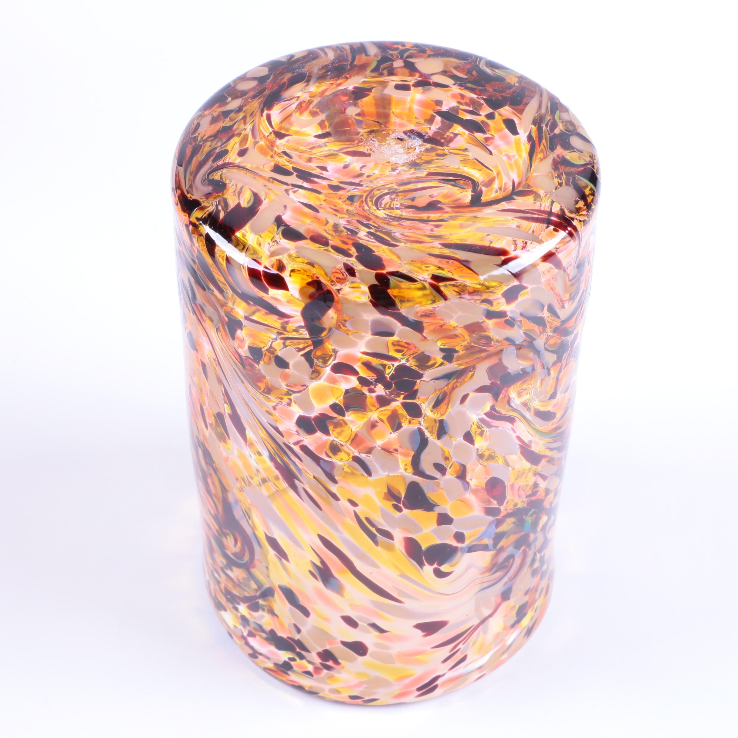 Hand-Blown Confetti Glass Tumblers
