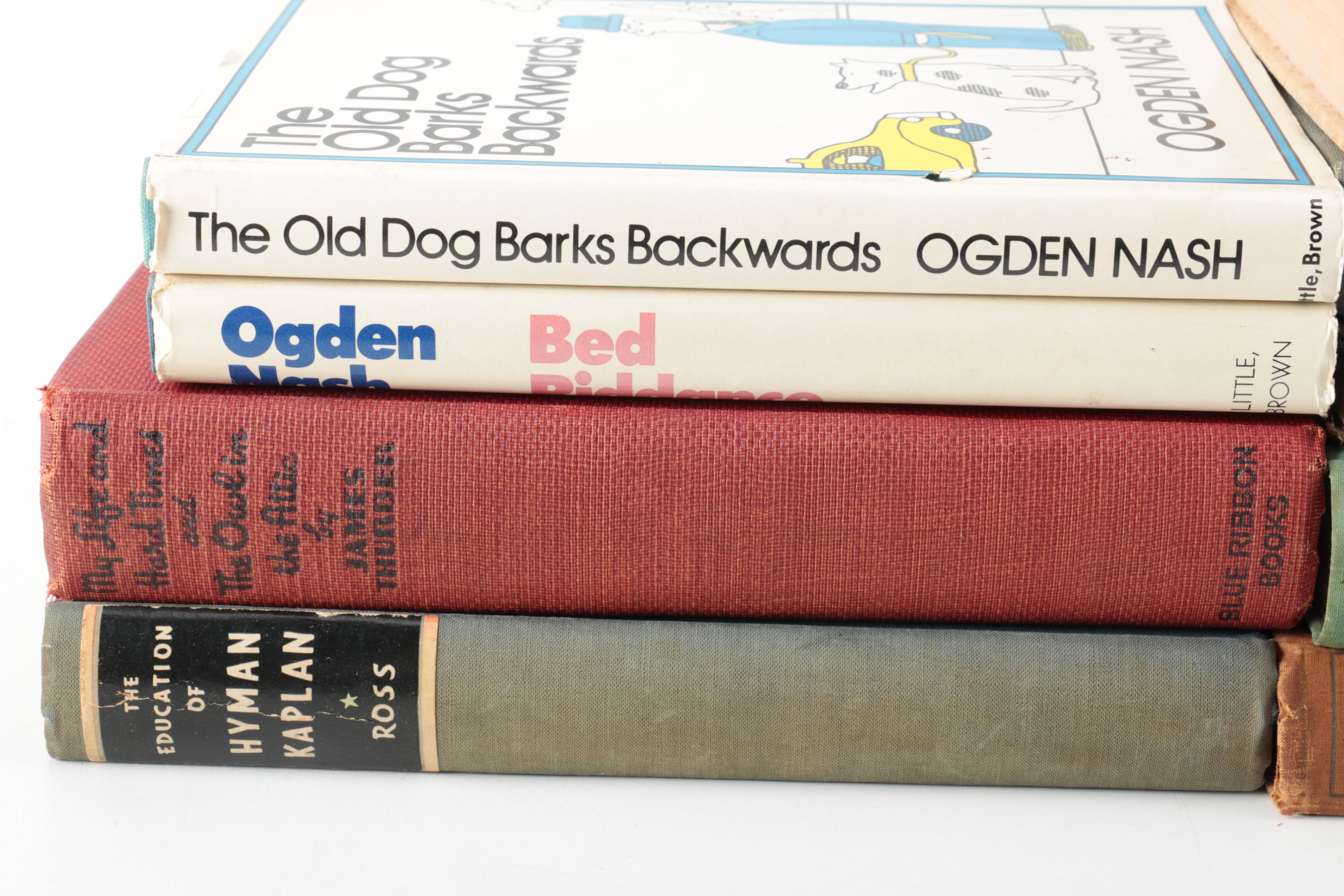 Nine Vintage Hardcover Books Featuring Roald Dahl and Ernest Hemingway