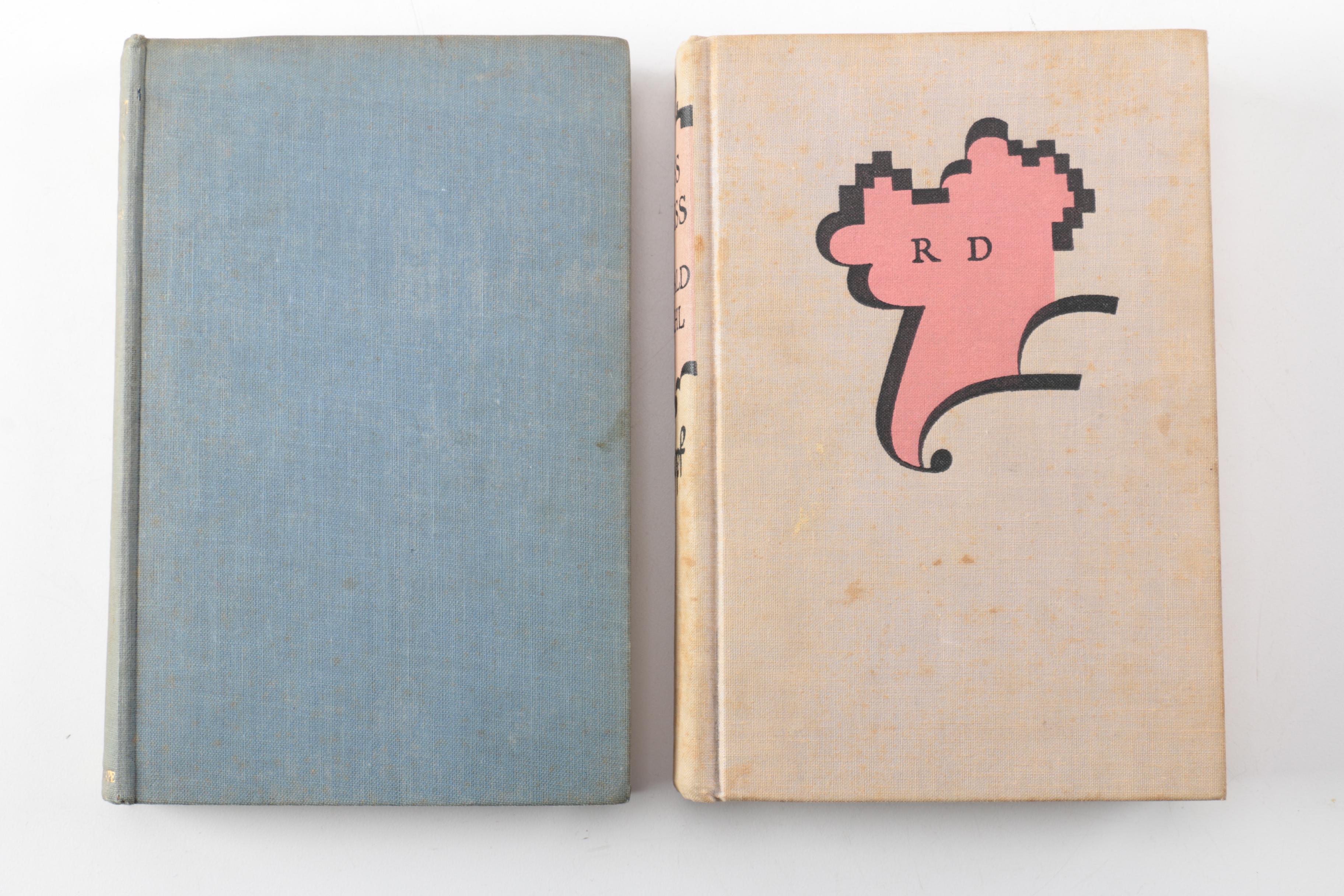 Nine Vintage Hardcover Books Featuring Roald Dahl and Ernest Hemingway