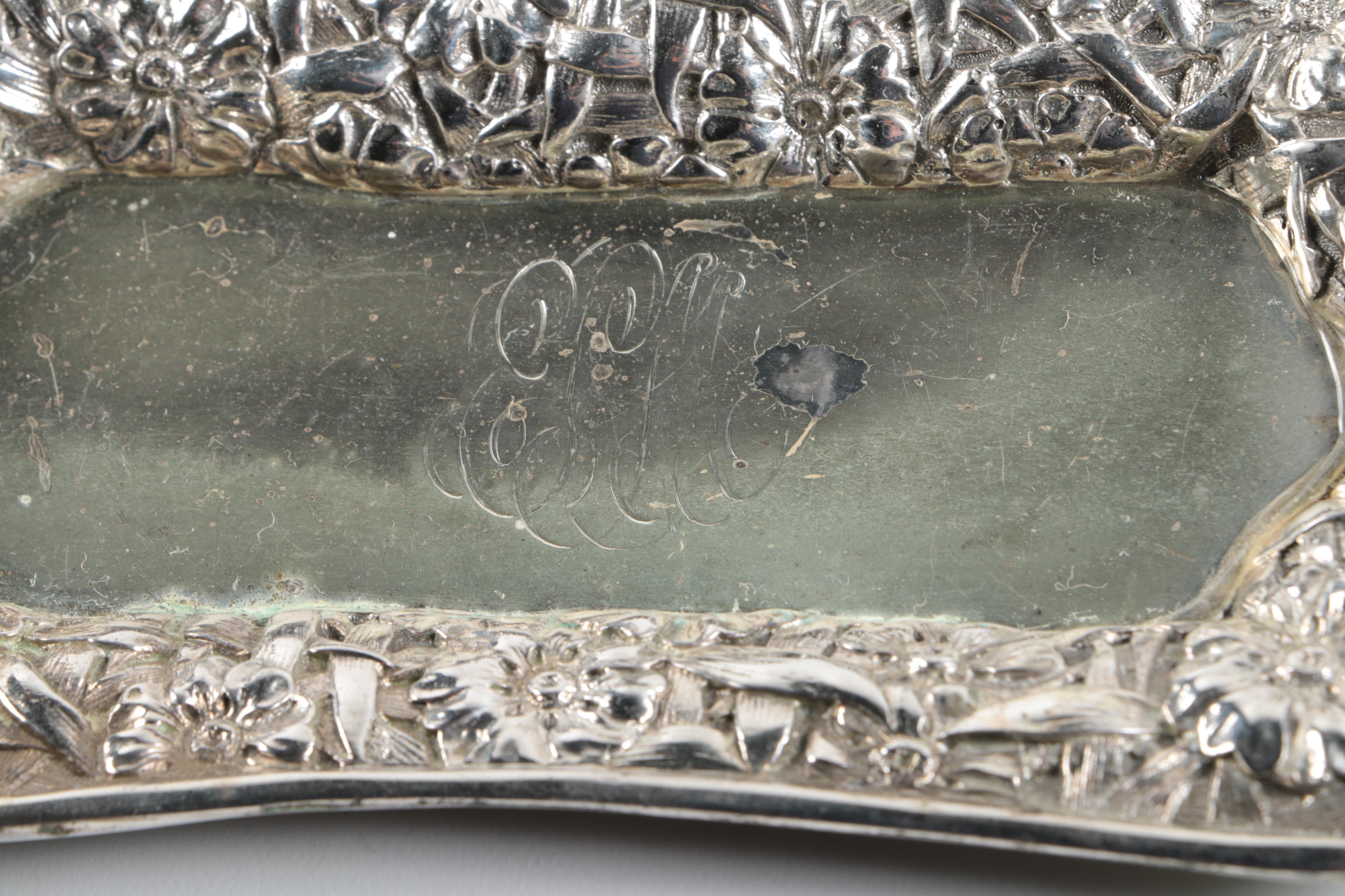 Repoussé Silver-Plated Tray