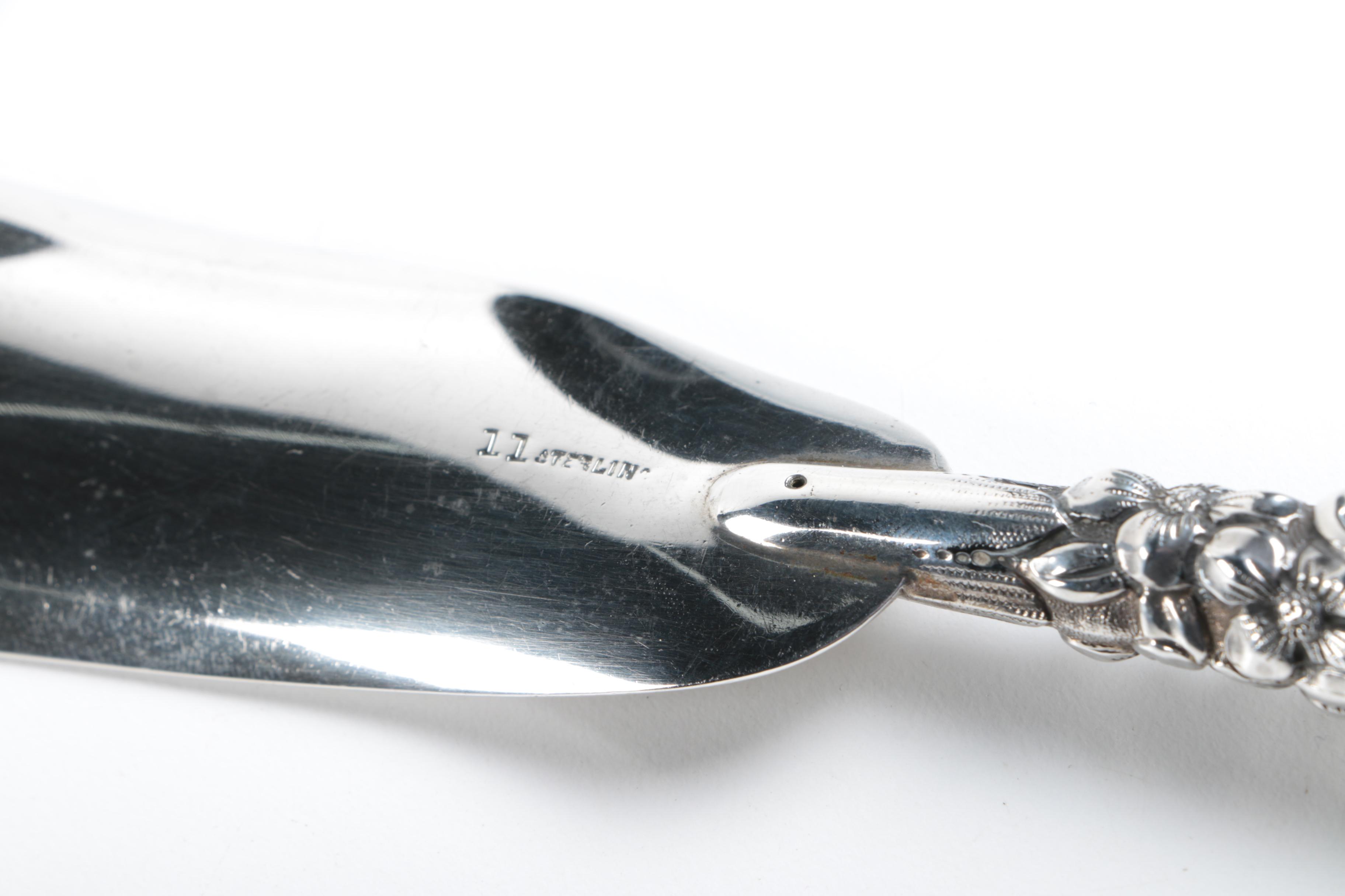 1893 William Stringer Mills London Powder Jar with Other Sterling Vanity Items