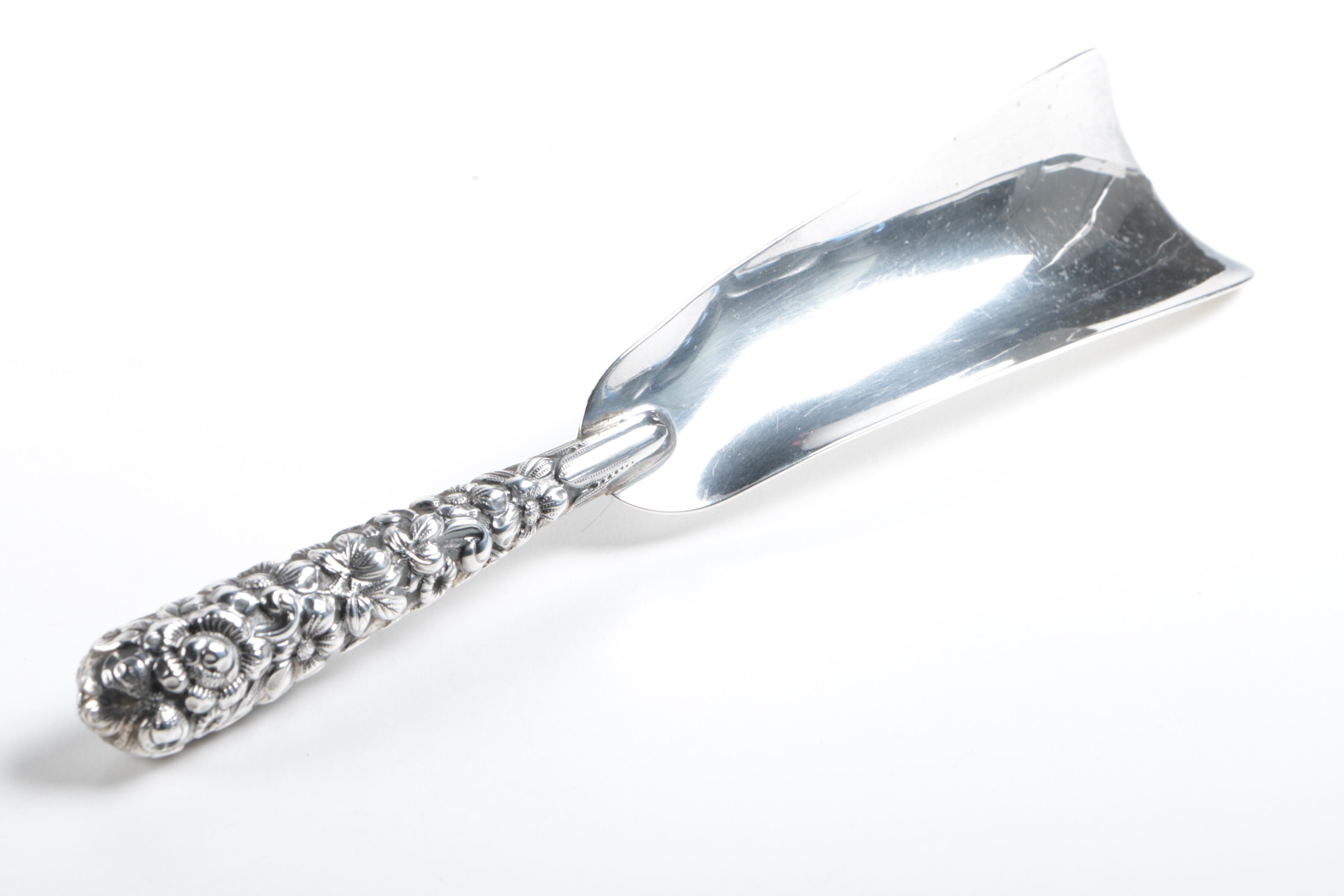 1893 William Stringer Mills London Powder Jar with Other Sterling Vanity Items