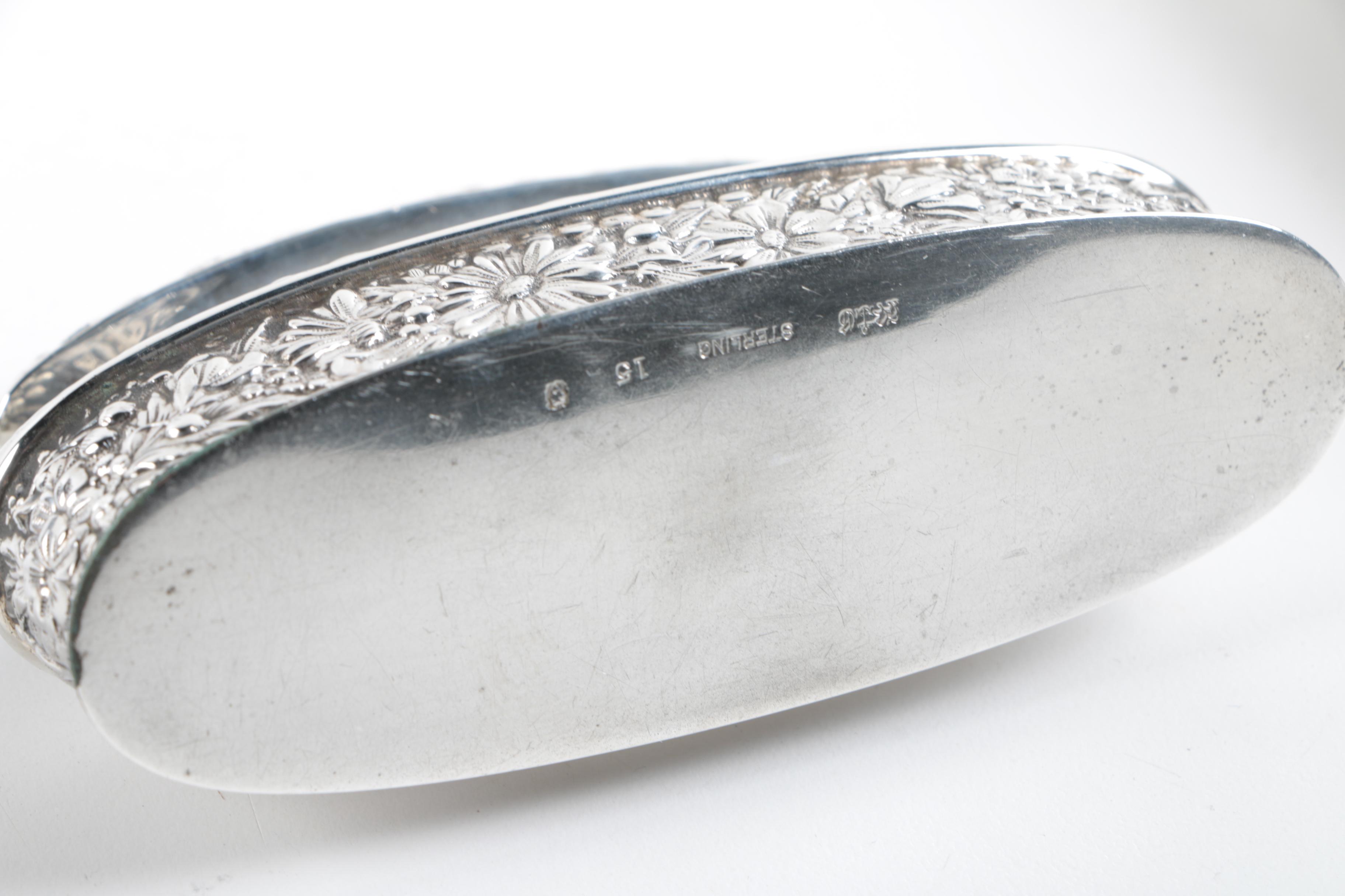 1893 William Stringer Mills London Powder Jar with Other Sterling Vanity Items