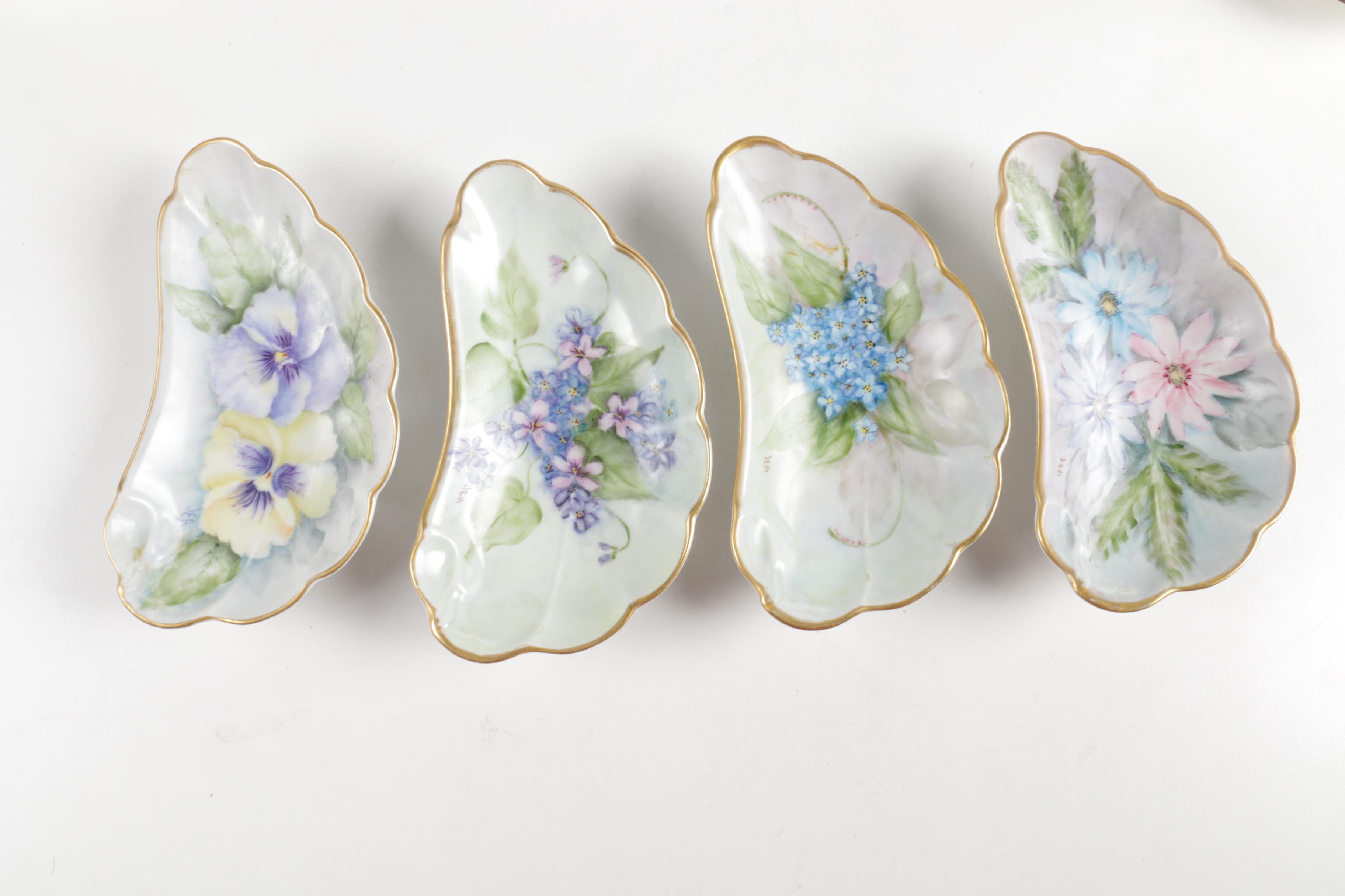 Ceramic Cup, Saucer, and Plate Assortment Including Belleek