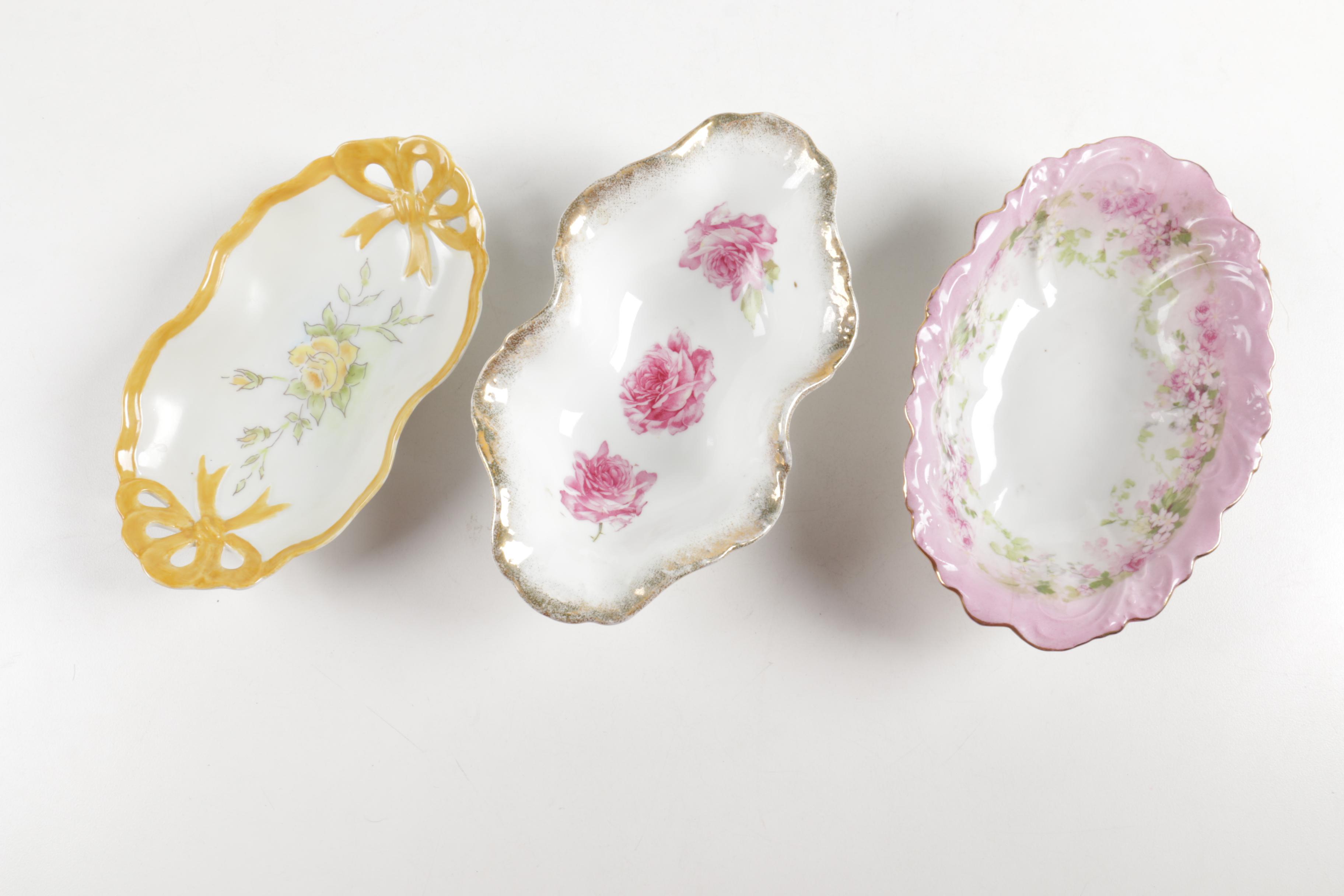 Ceramic Cup, Saucer, and Plate Assortment Including Belleek