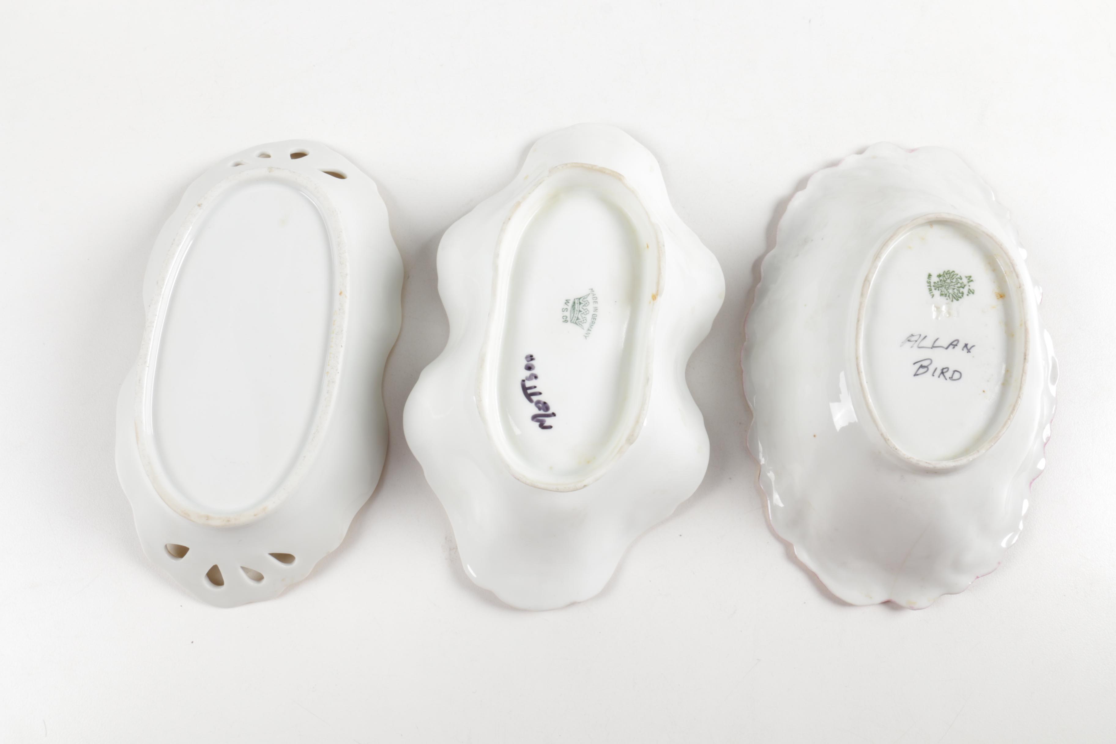 Ceramic Cup, Saucer, and Plate Assortment Including Belleek