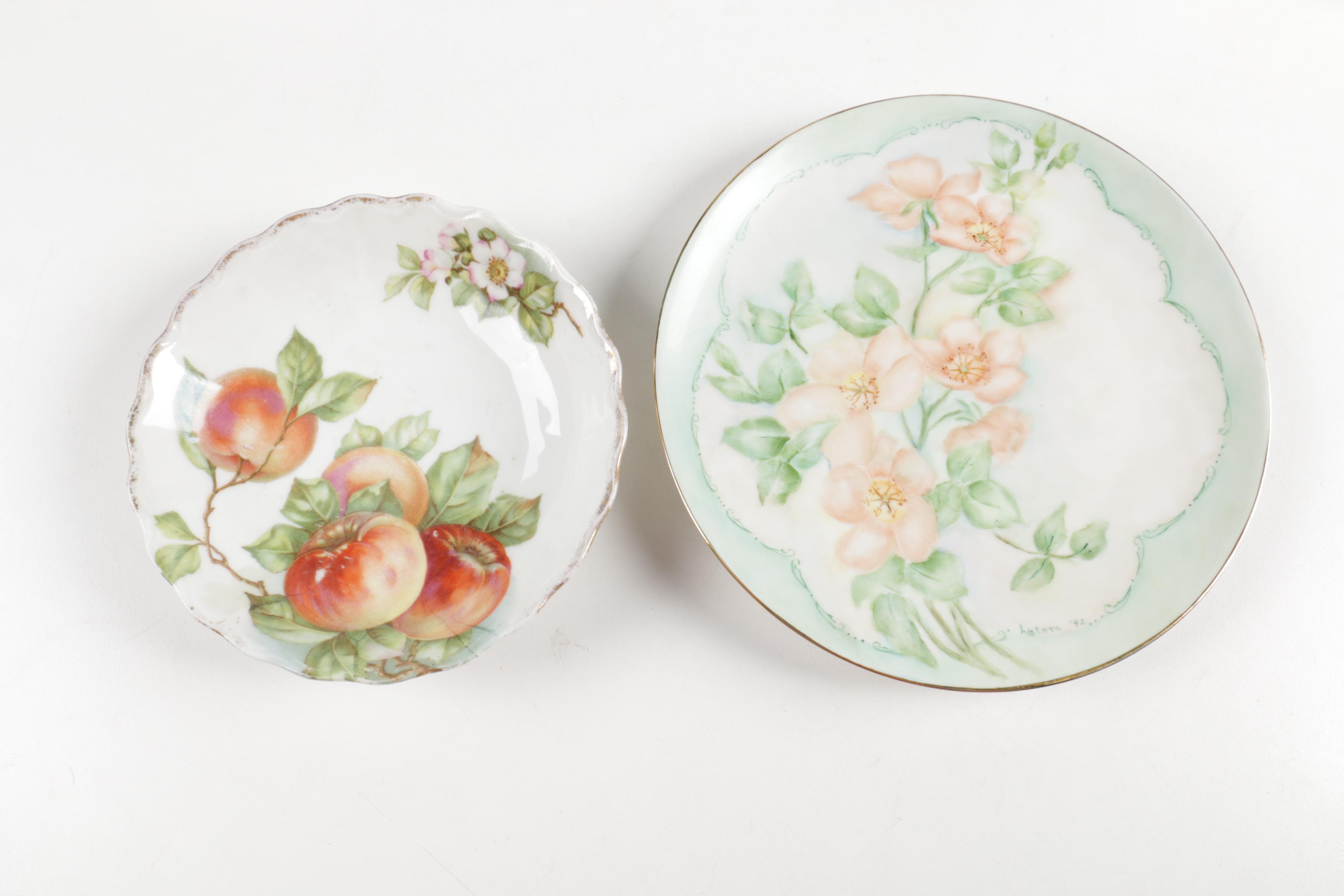 Ceramic Cup, Saucer, and Plate Assortment Including Belleek