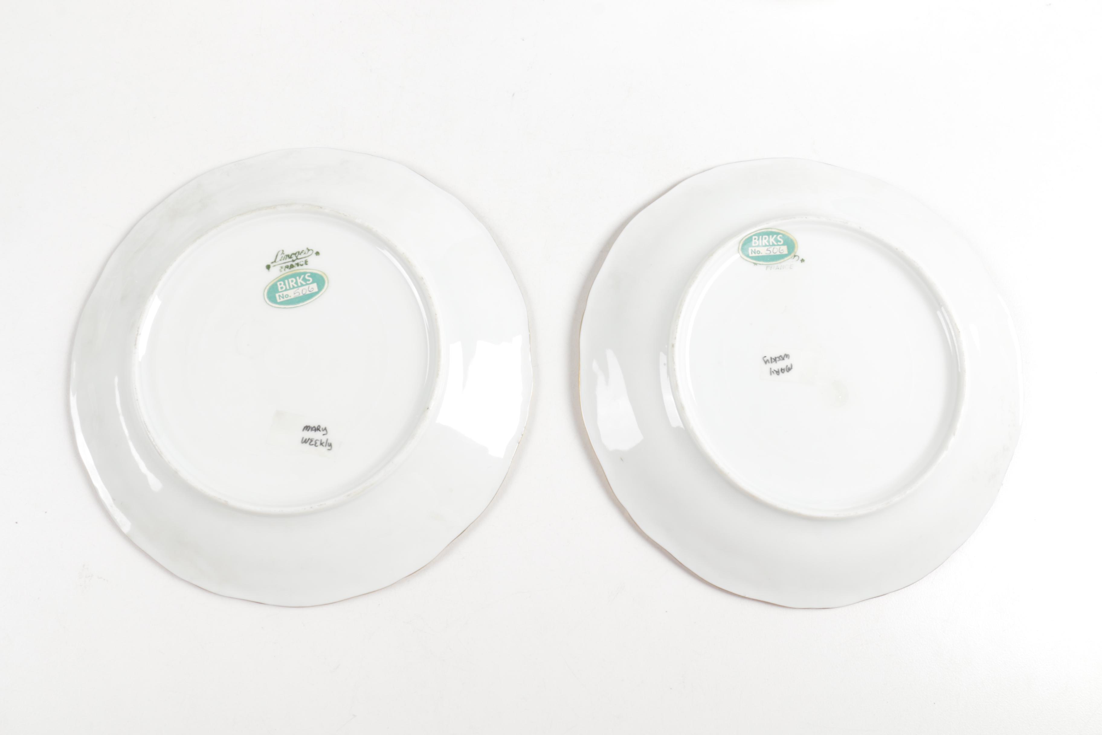 Ceramic Cup, Saucer, and Plate Assortment Including Belleek