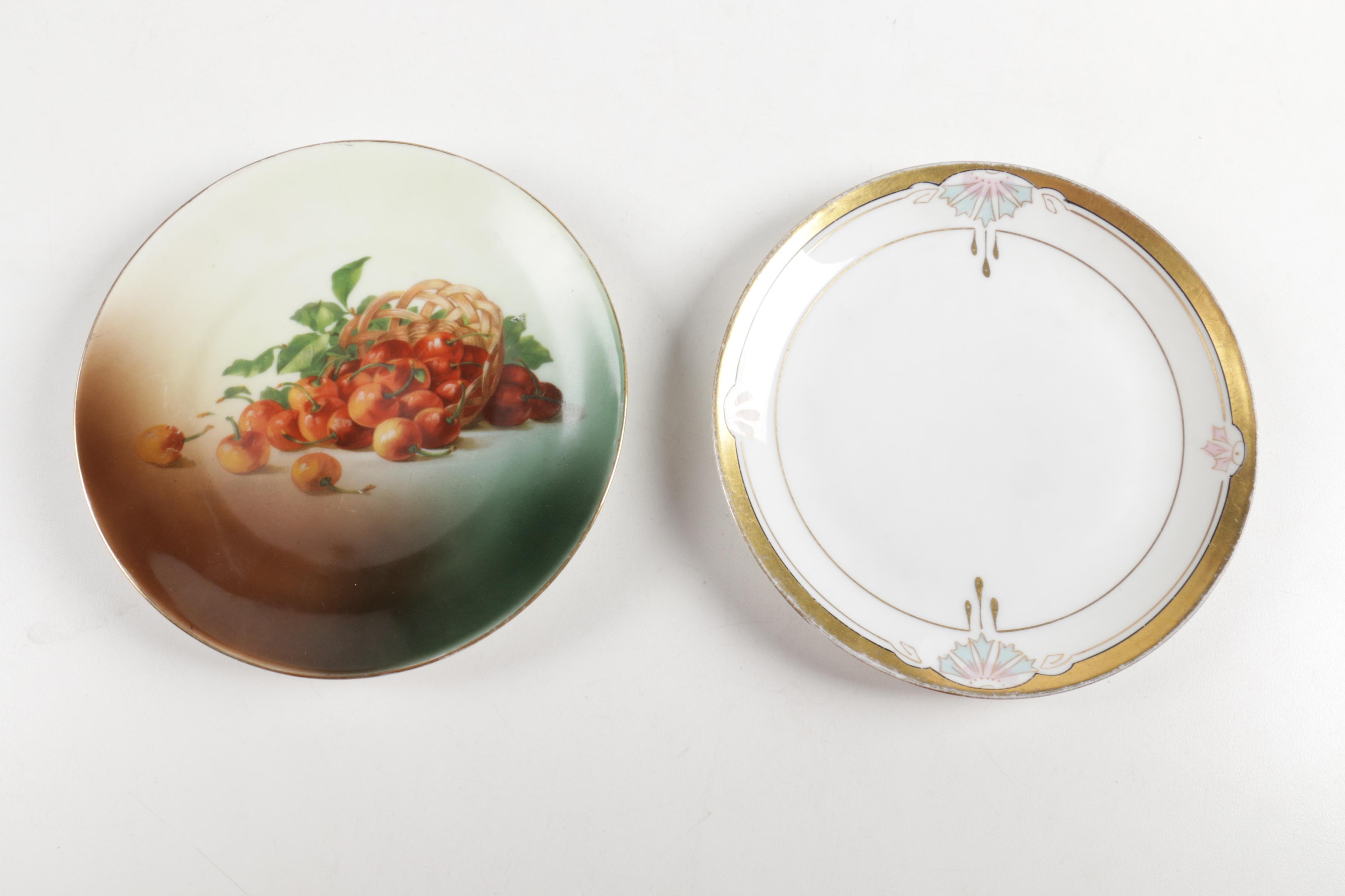 Ceramic Cup, Saucer, and Plate Assortment Including Belleek