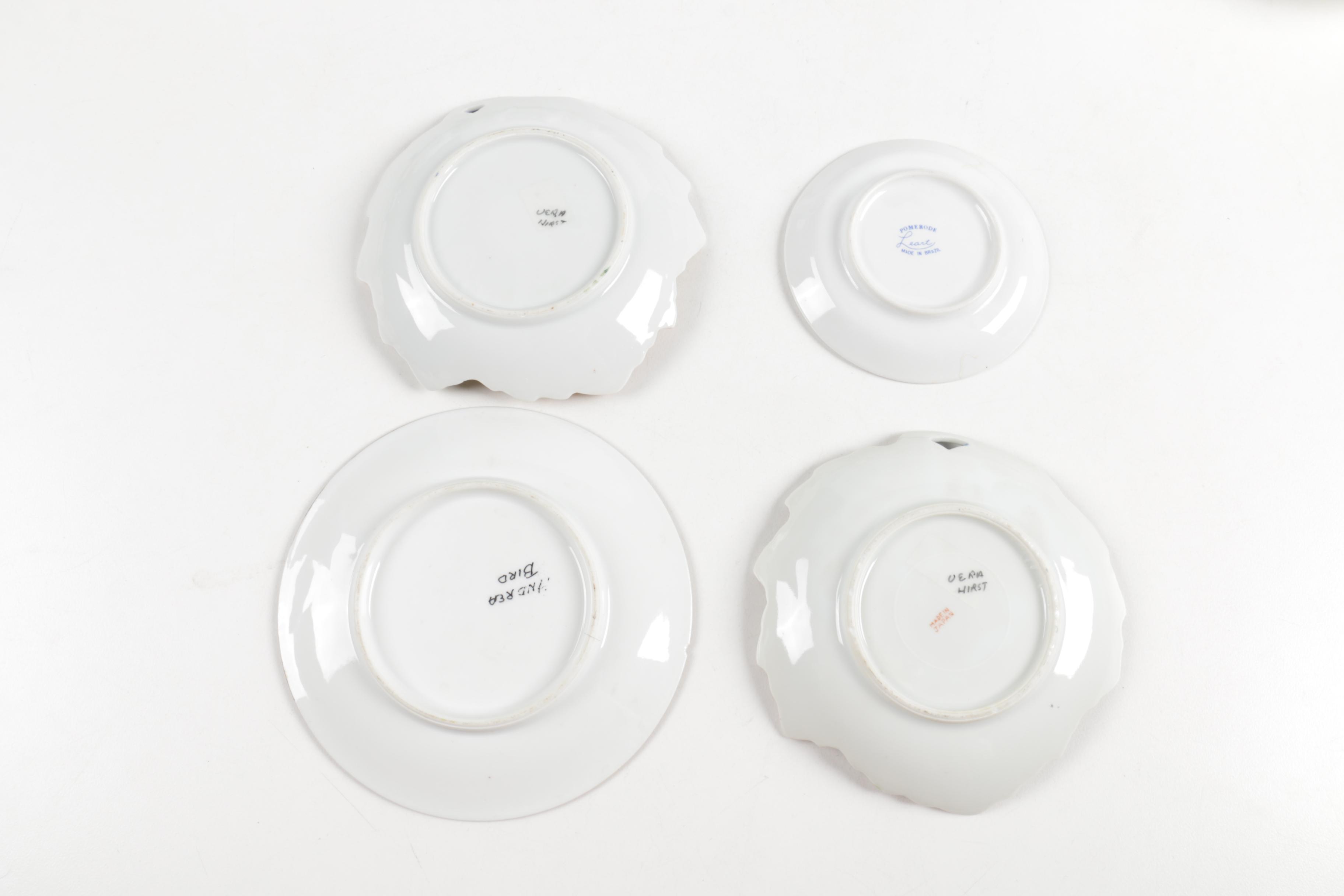 Ceramic Cup, Saucer, and Plate Assortment Including Belleek