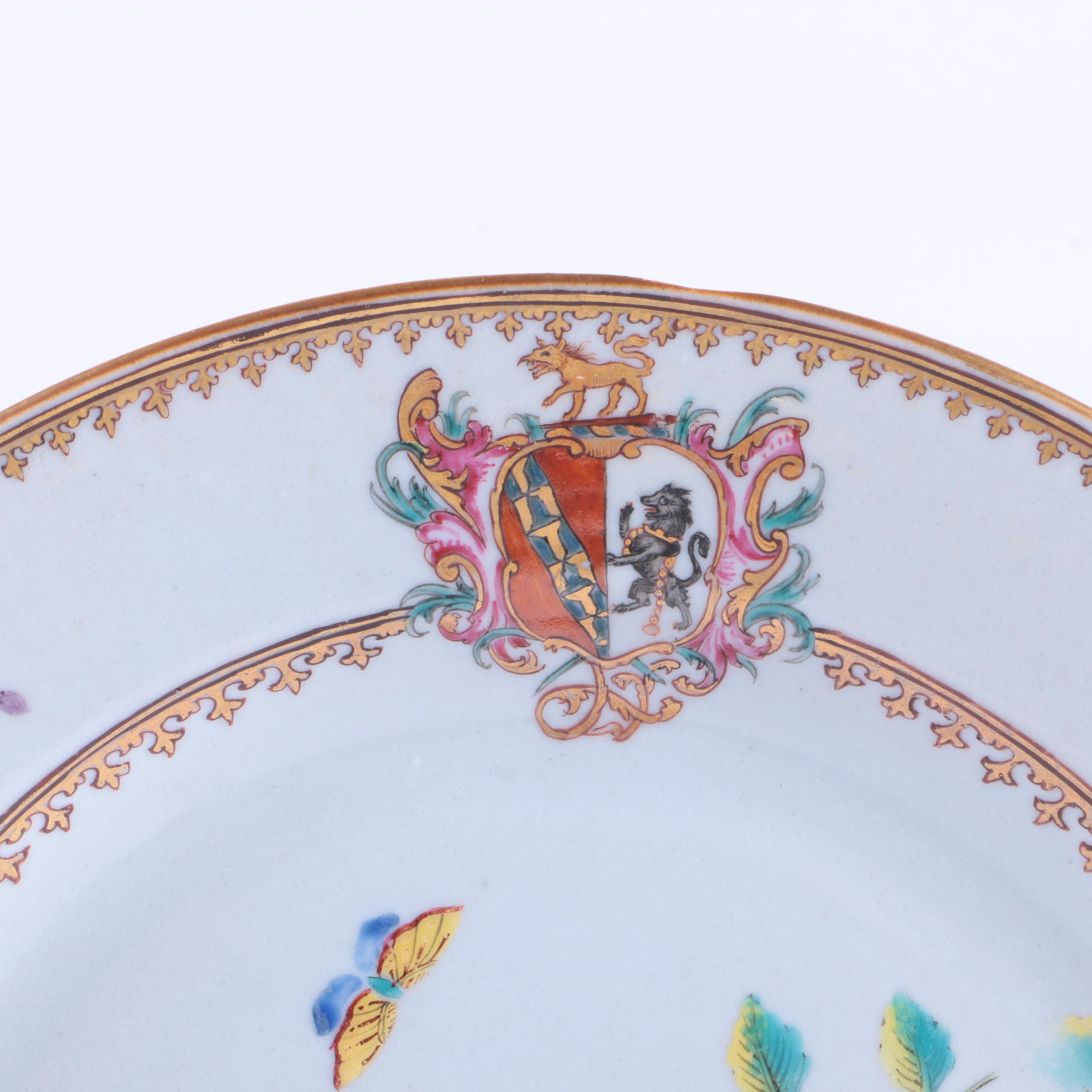Hand-Painted Porcelain Plate and Stand