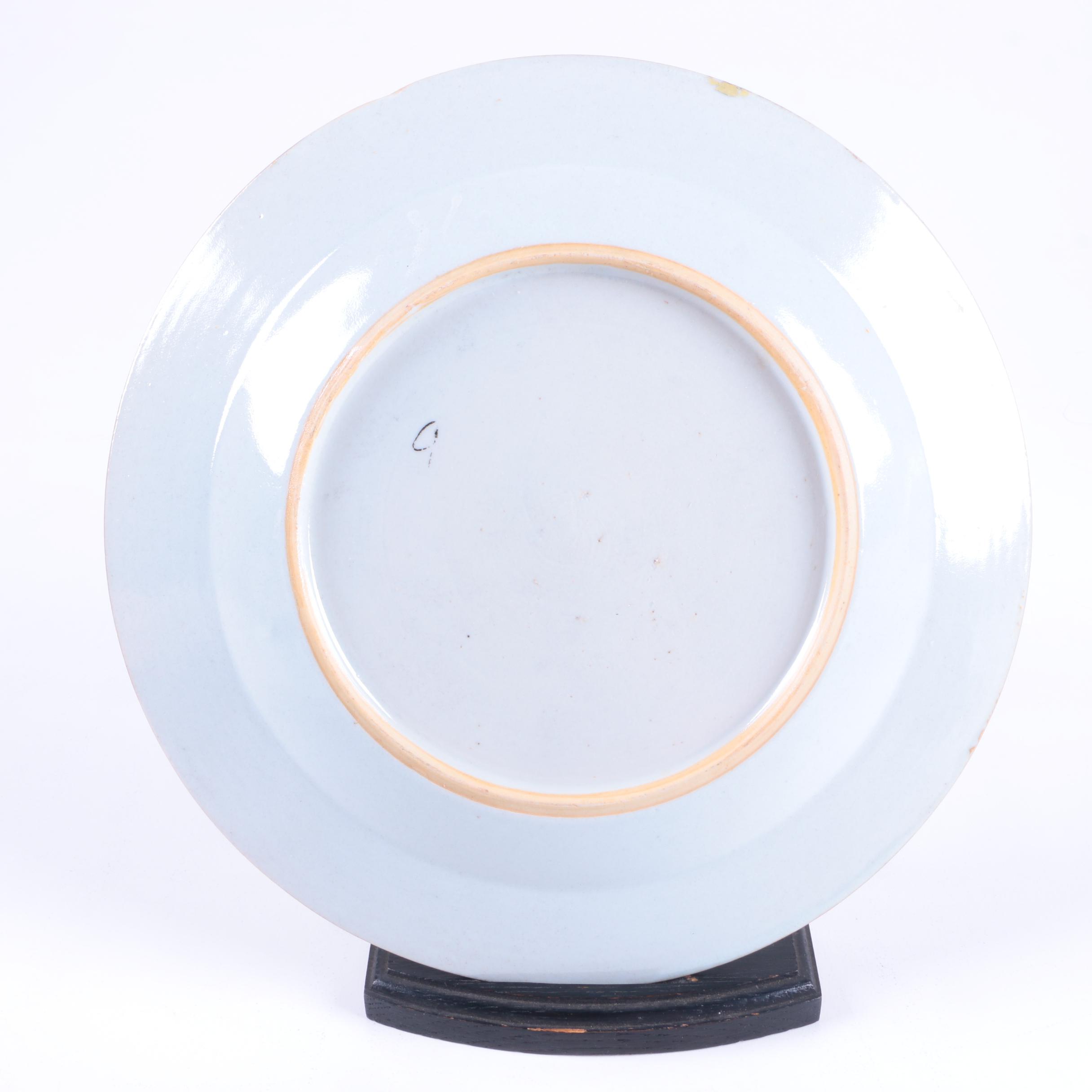 Hand-Painted Porcelain Plate and Stand