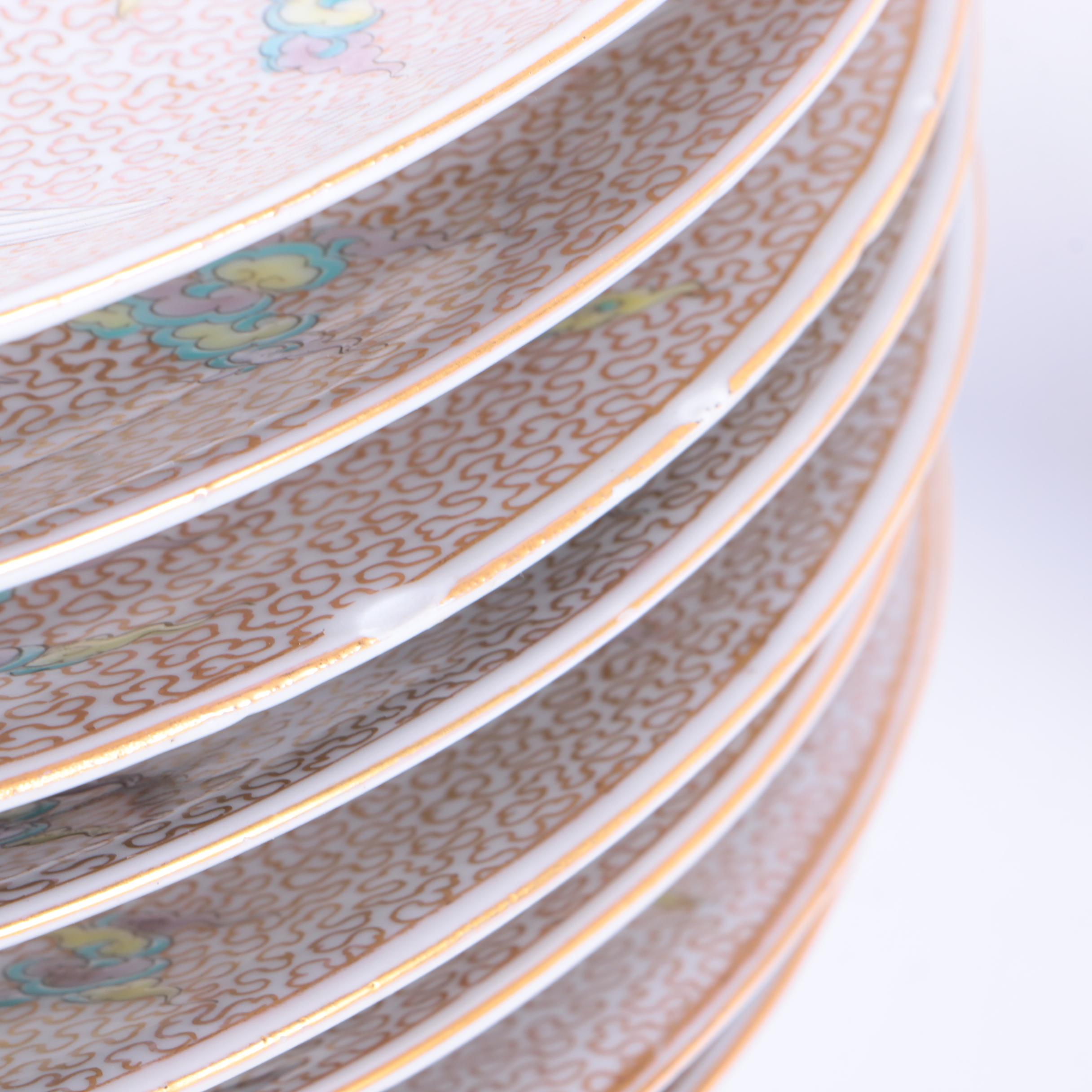 Vintage Fukagawa Crane Plates